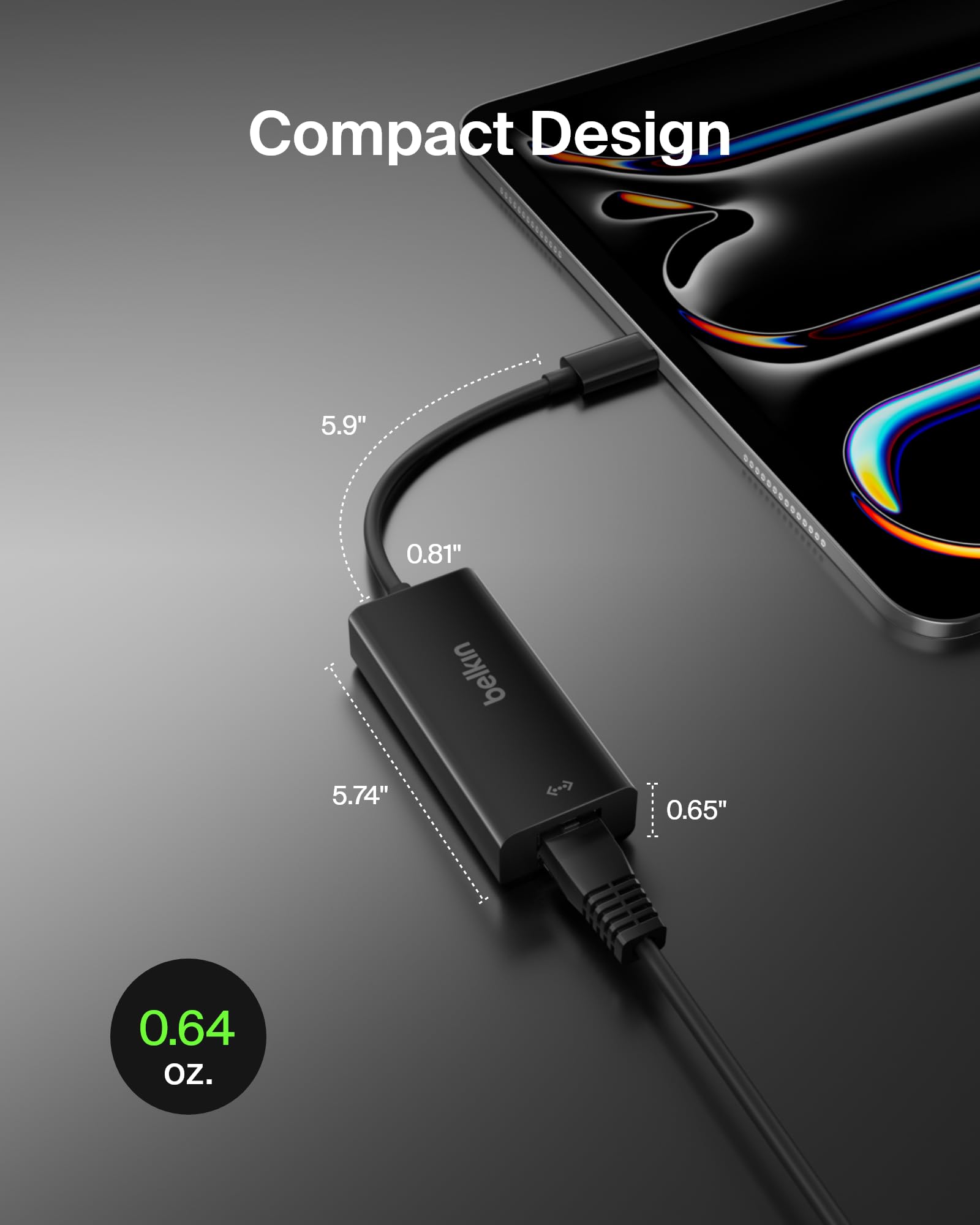 belkin-adaptateur-usb-c-vers-ethernet-gigabit-noir image 5
