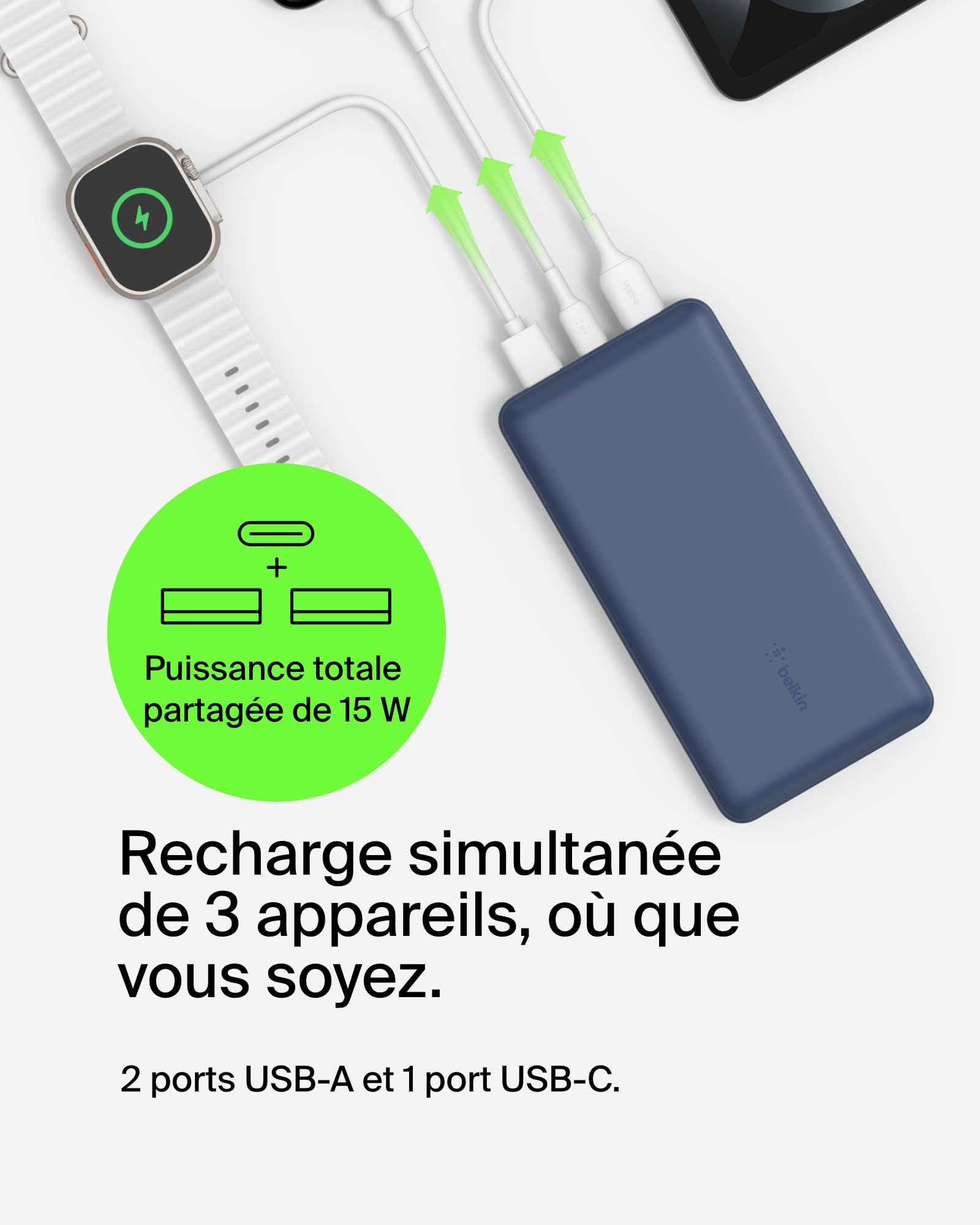belkin-batterie-externe-usb-c-20000-mah-power-bank-20k-avec-3-ports-charge-rapid image 2