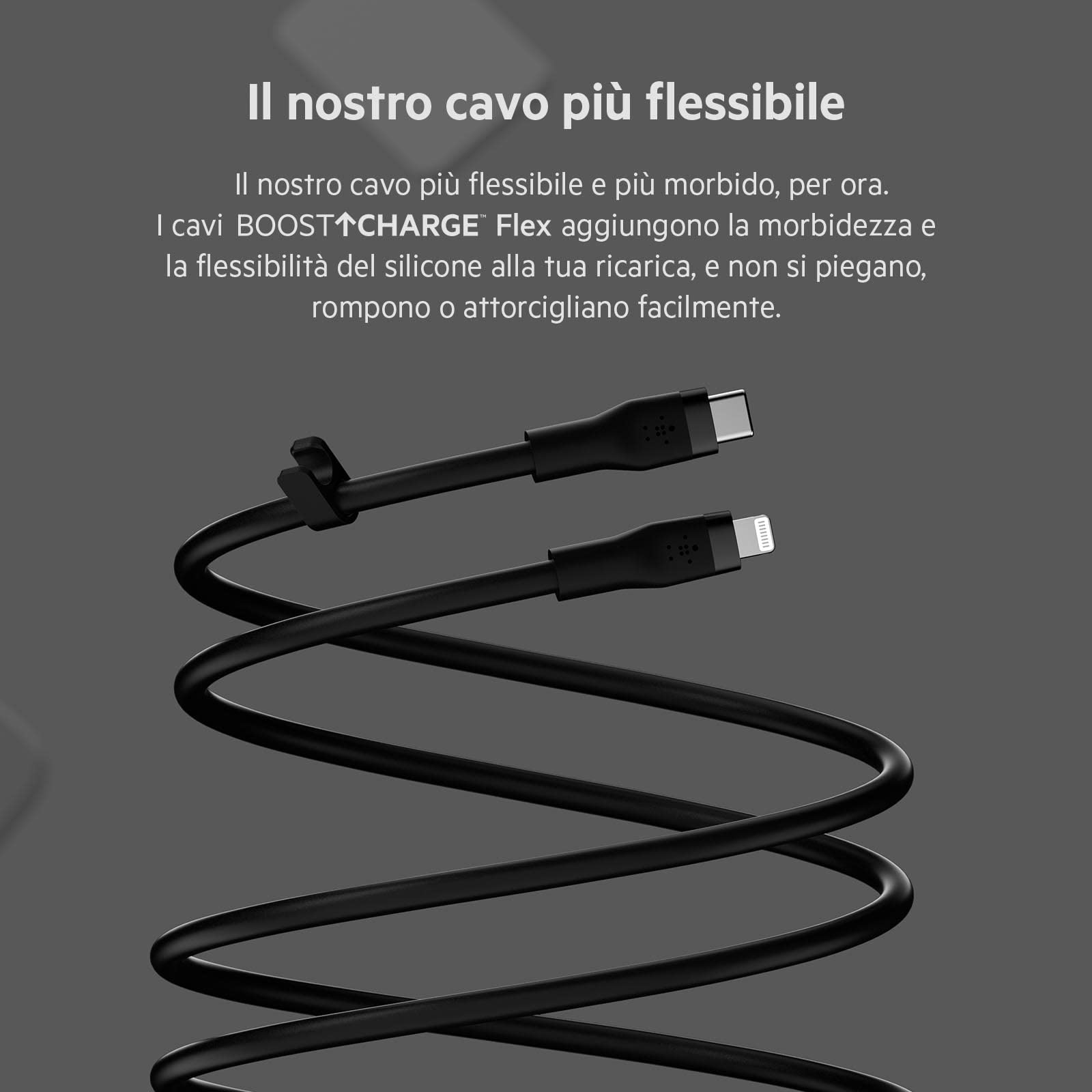 belkin-boostcharge-flex-c-ble-usb-c-vers-lightning-3-m-silicone-souple-certifi-m image 4