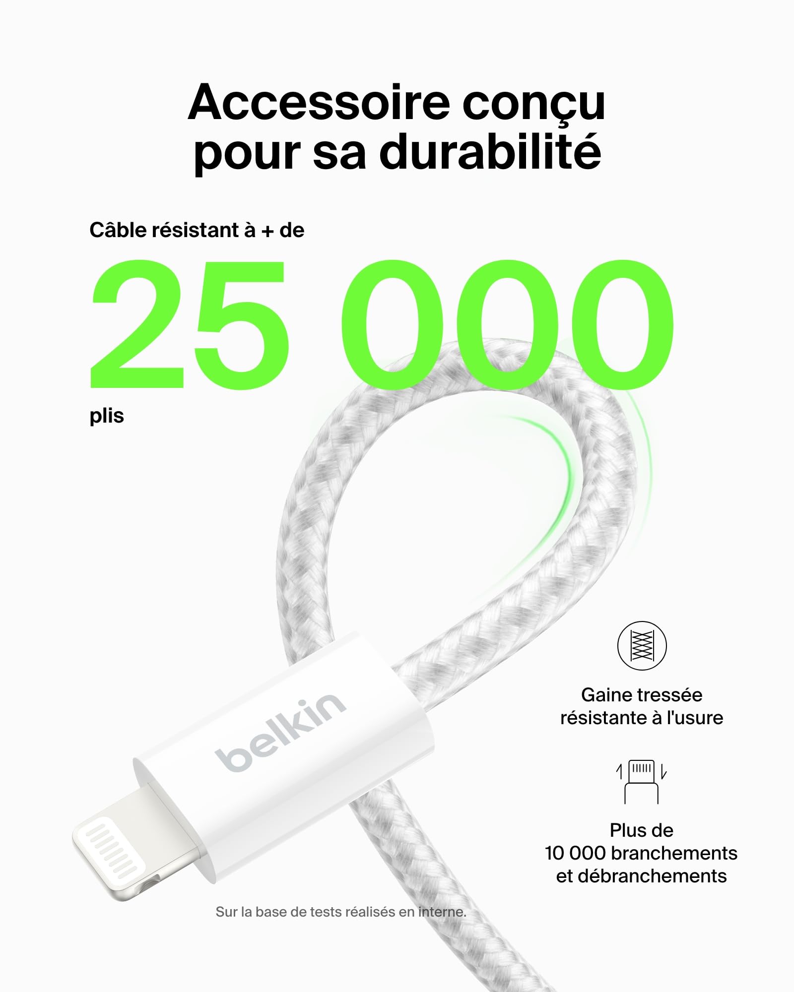belkin-boostcharge-c-ble-usb-a-vers-lightning-1-5-m-gaine-tress-e-charge-rapide- image 3