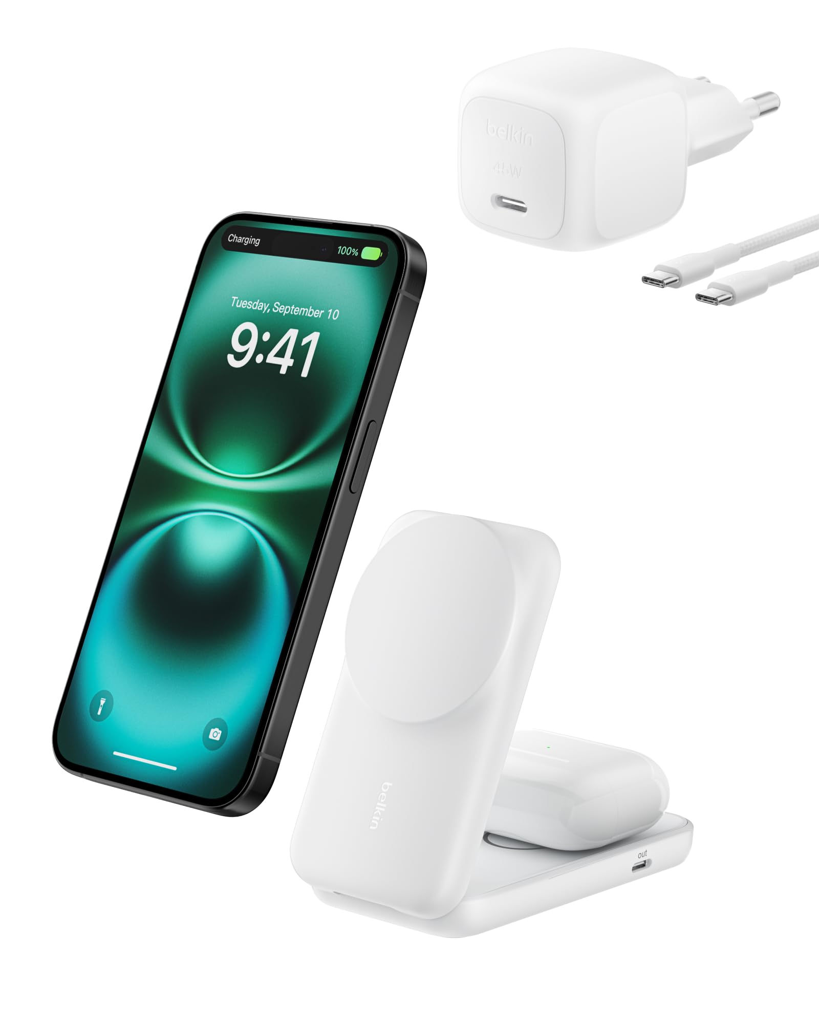 belkin-ultracharge-chargeur-induction-qi2-25-w-station-2-en-1-avec-charge-magsaf image 1