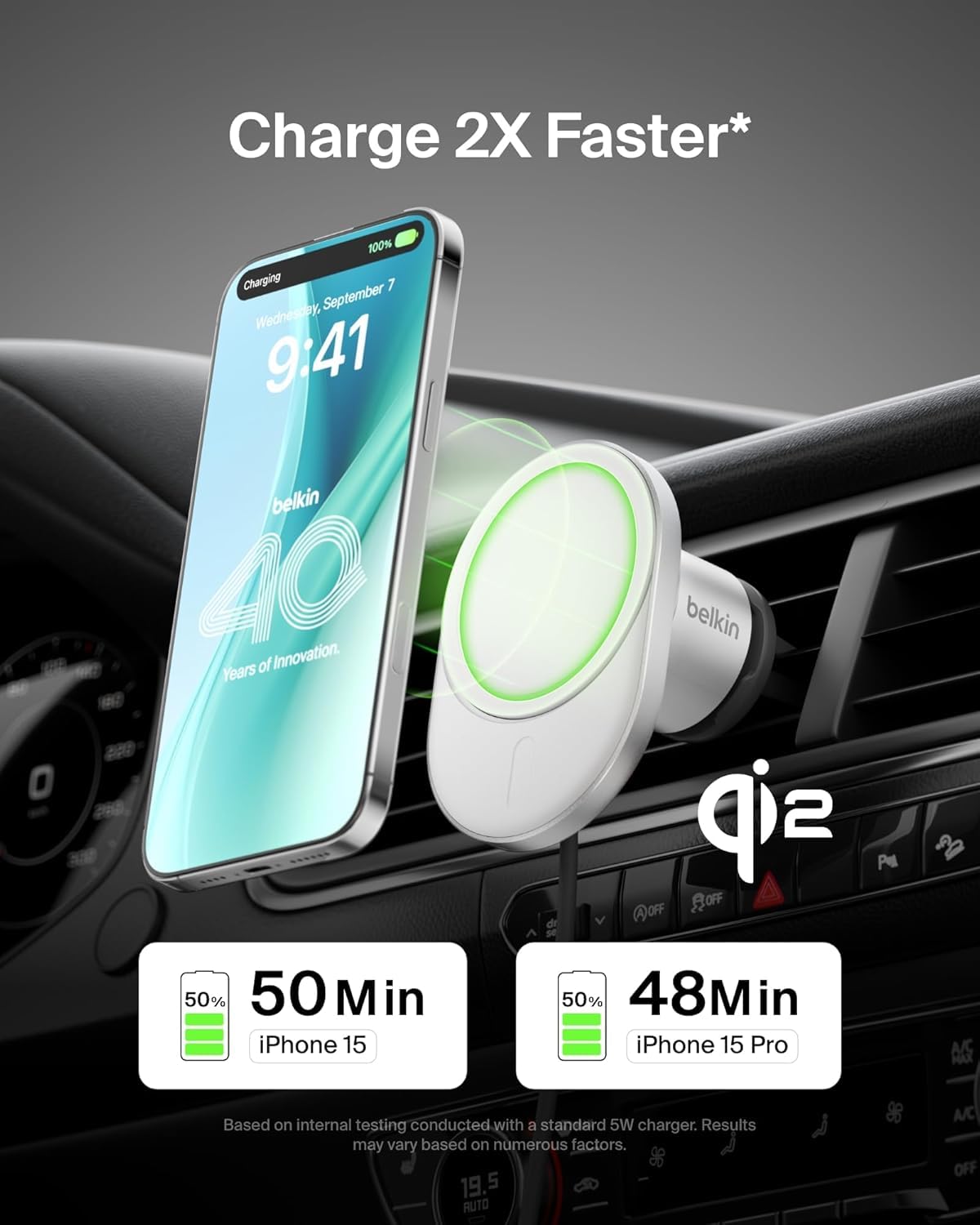 belkin-boostcharge-pro-chargeur-voiture-magn-tique-sans-fil-qi2-15w-compatible-m image 6
