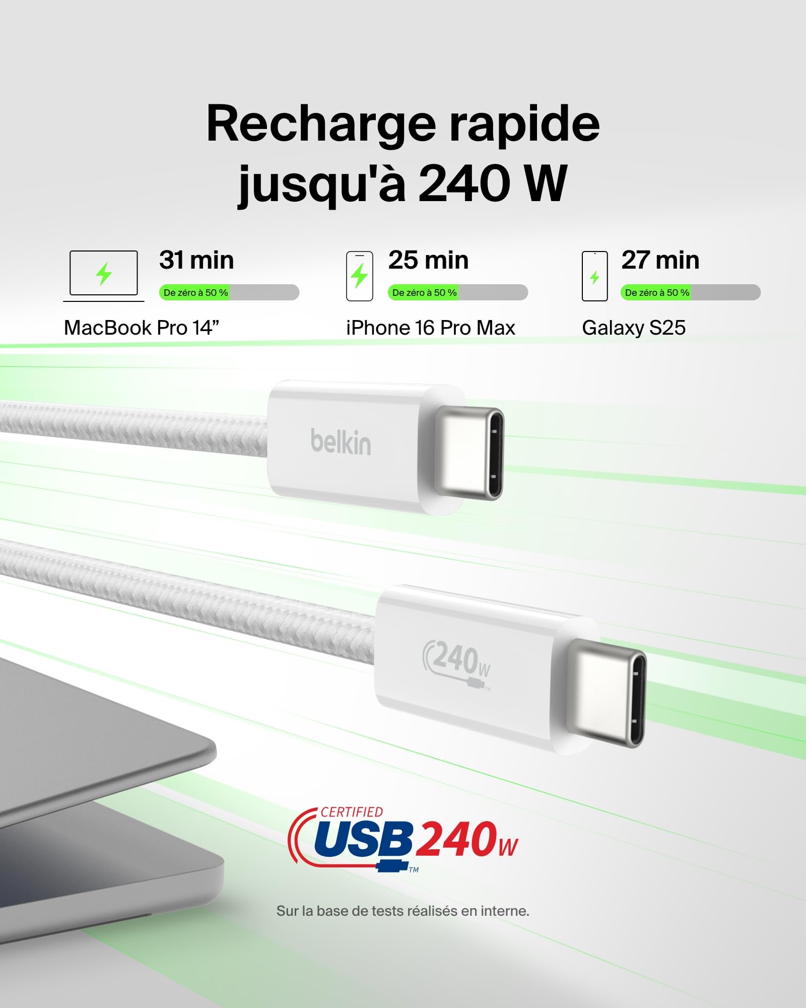 belkin-boostcharge-c-bles-usb-c-vers-usb-c-240w-avec-gaine-tress-e-2x1-5m-blanc image 2