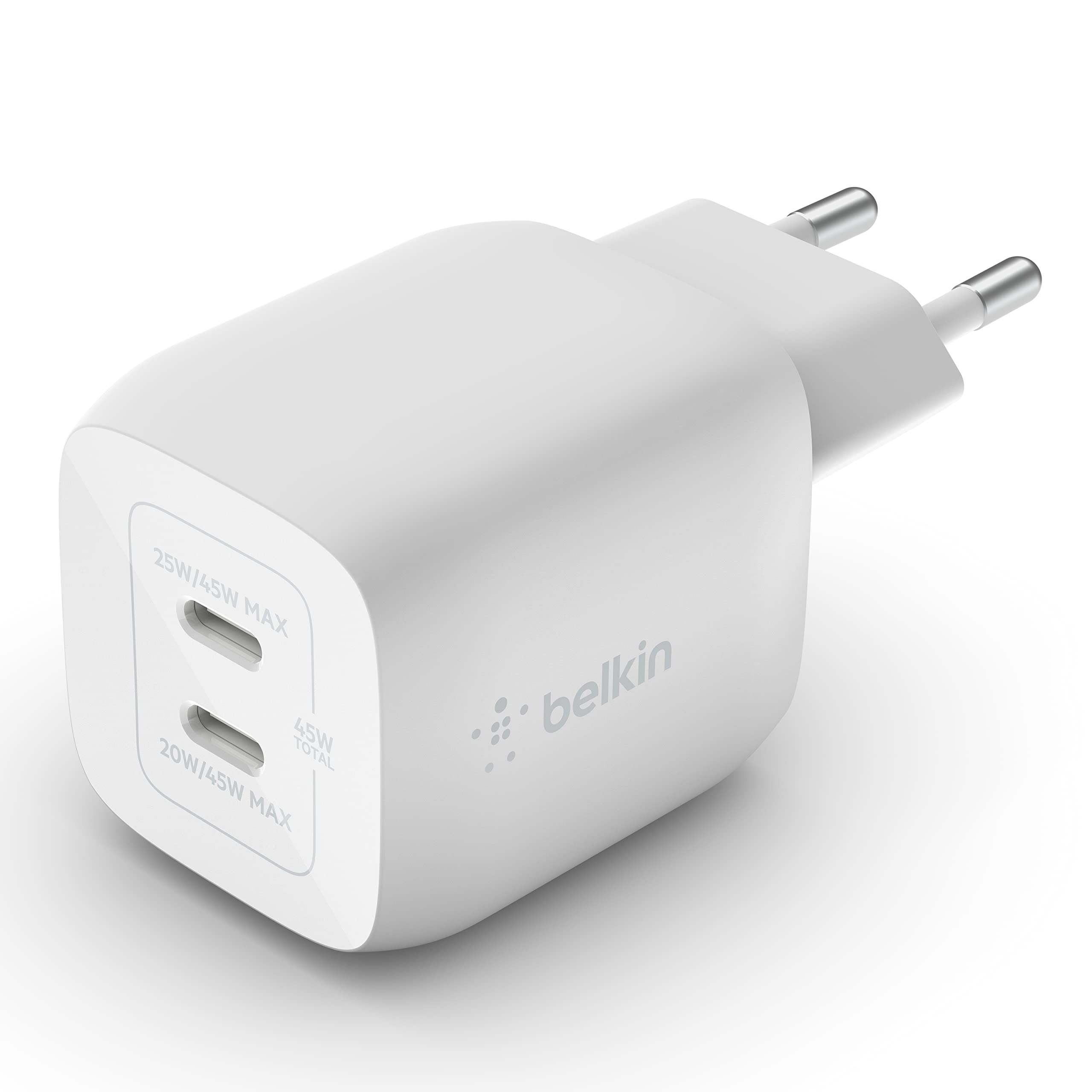 belkin-chargeur-secteur-double-port-usb-c-45-w-gan-avec-pps-pour-iphone-ipad-mac image 4