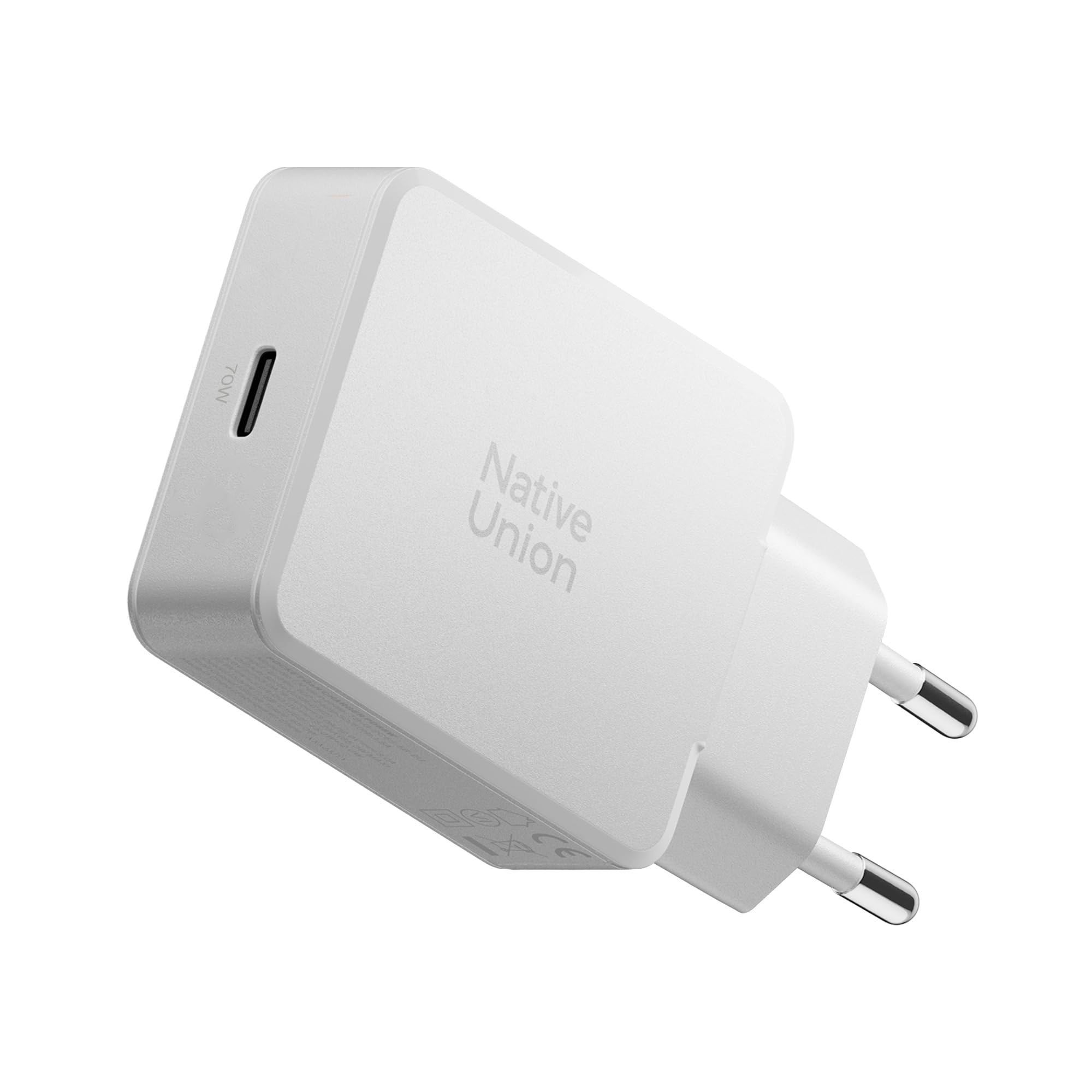 native-union-chargeur-gan-de-poche-pd-70w-ultra-fin-usb-c-blanc image 1