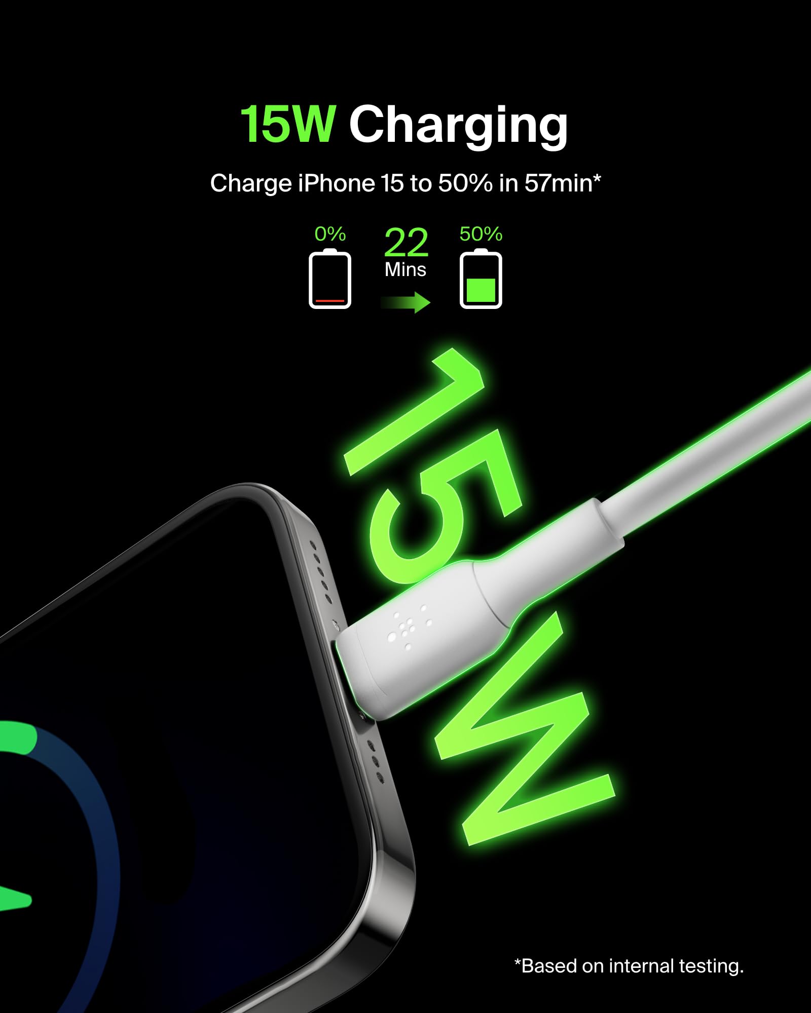 belkin-boostcharge-c-bles-usb-c-vers-usb-a-1m-pack-de-2-blanc-recharge-et-synchr image 2