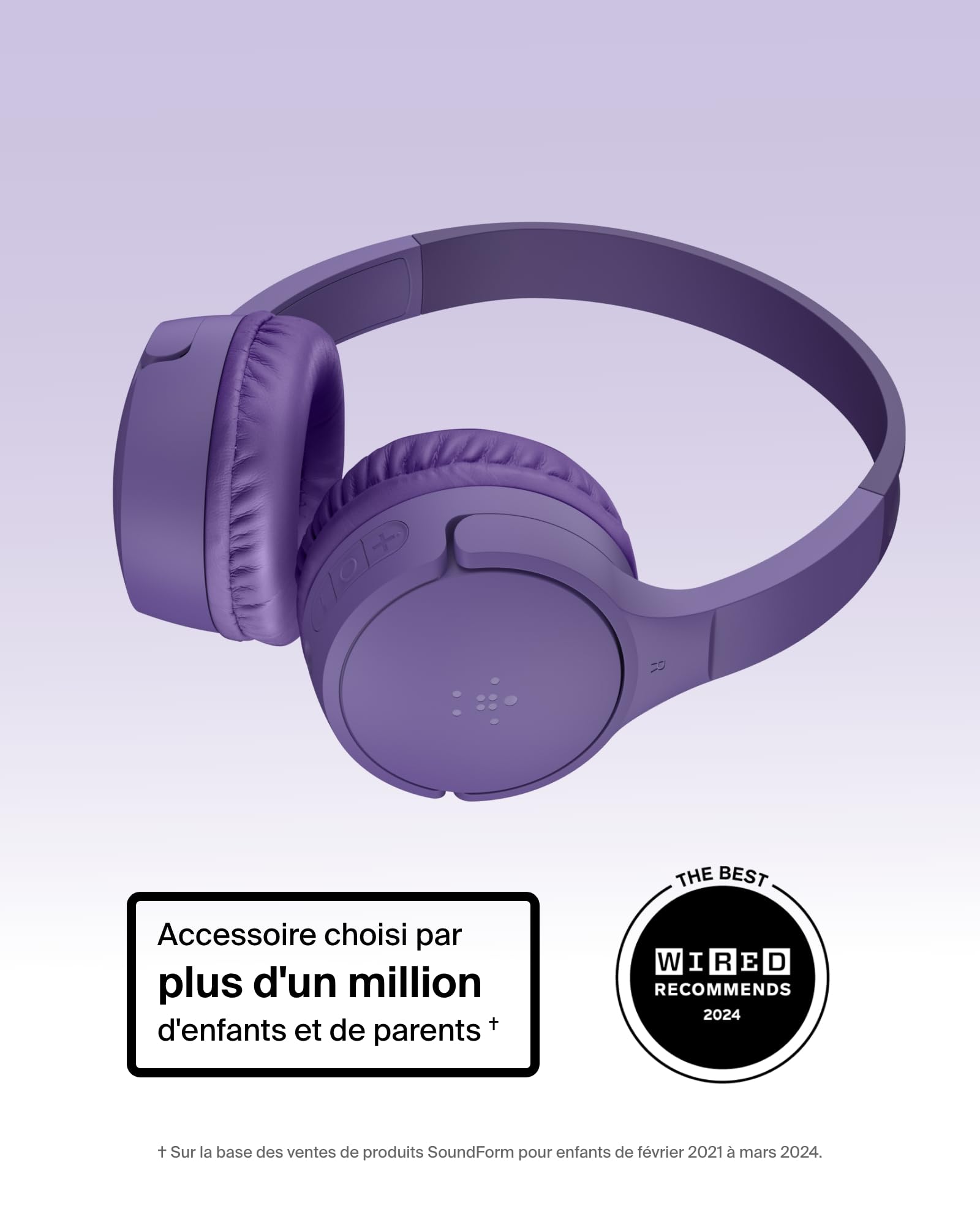 belkin-soundform-mini-casque-audio-sans-fil-pour-enfants-avec-micro-int-gr-viole image 2