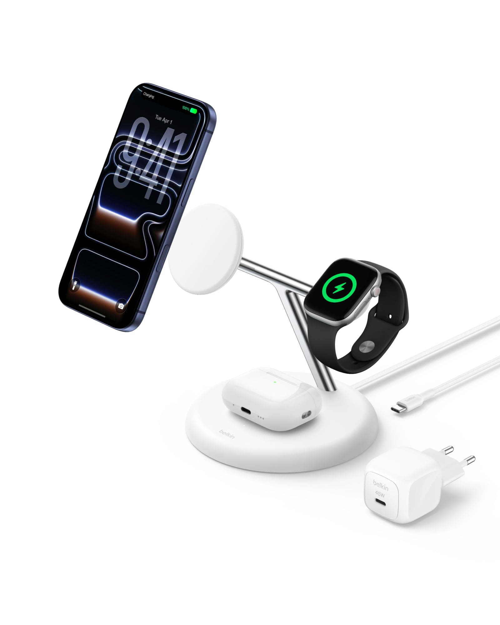 belkin-ultracharge-station-de-recharge-sans-fil-3-en-1-25w-qi2-2-compatible-mags image 1