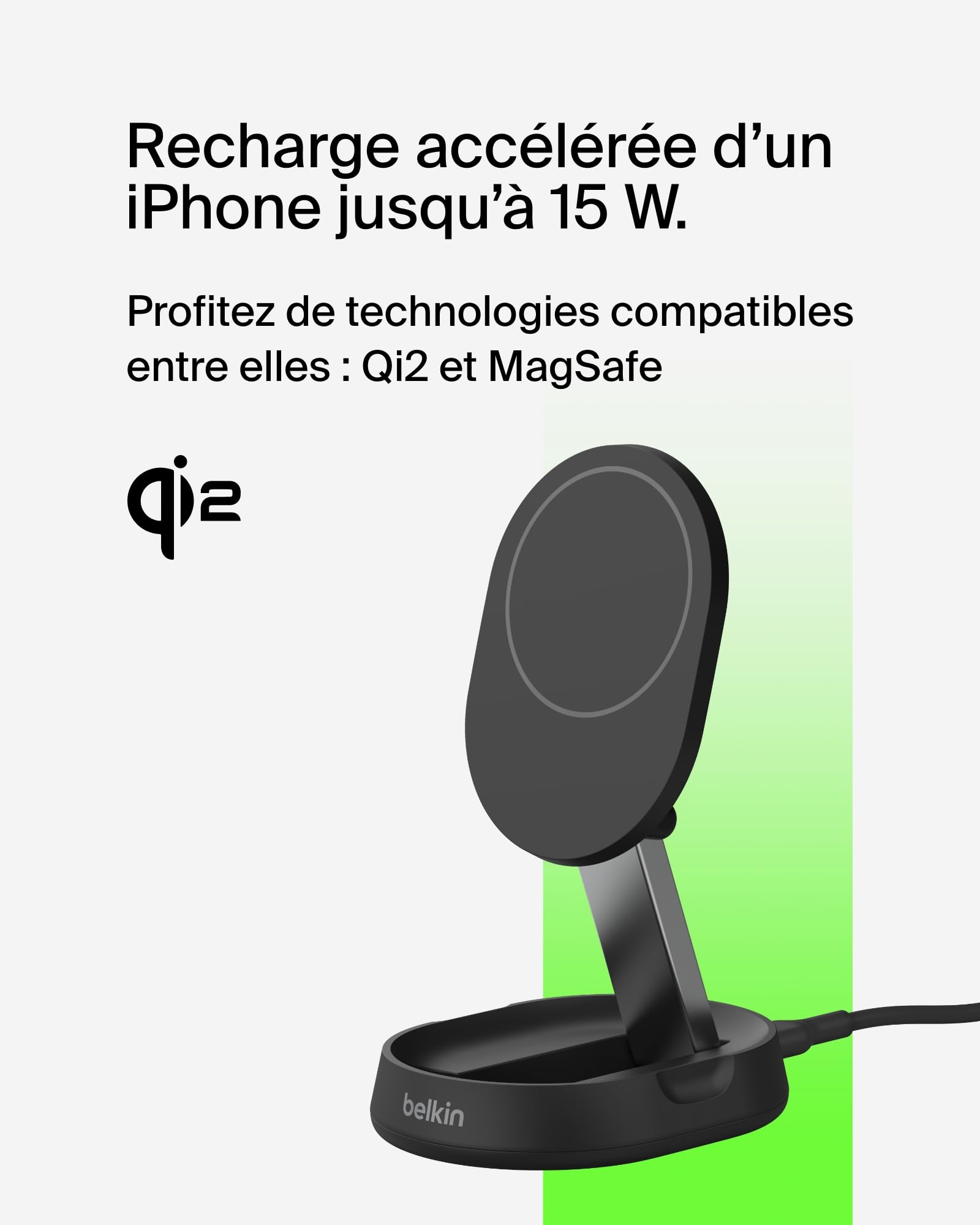 belkin-boostcharge-pro-support-de-charge-sans-fil-magn-tique-pliable-qi2-15-w-po image 2