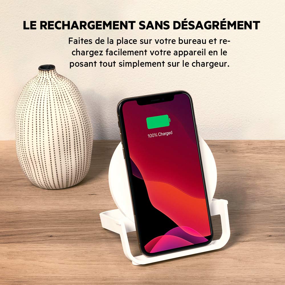 belkin-boostcharge-support-de-charge-sans-fil-10w-qi-blanc-compatible-iphone-sam image 2