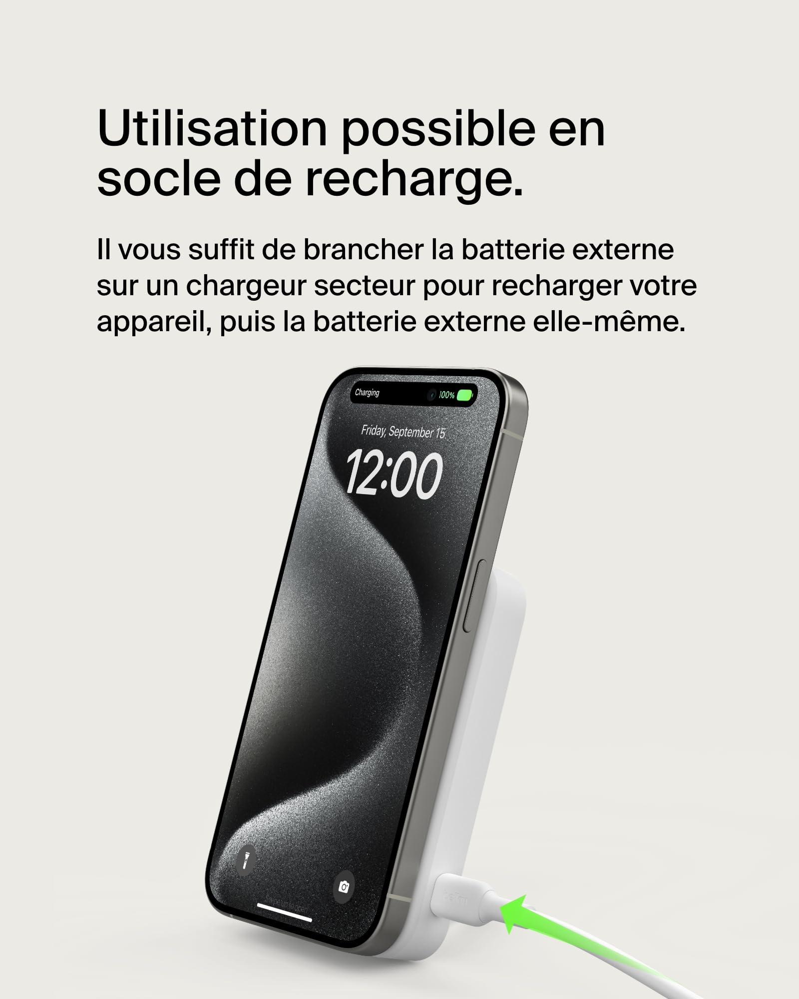 belkin-boostcharge-pro-batterie-externe-qi2-8000mah-avec-support-int-gr image 7
