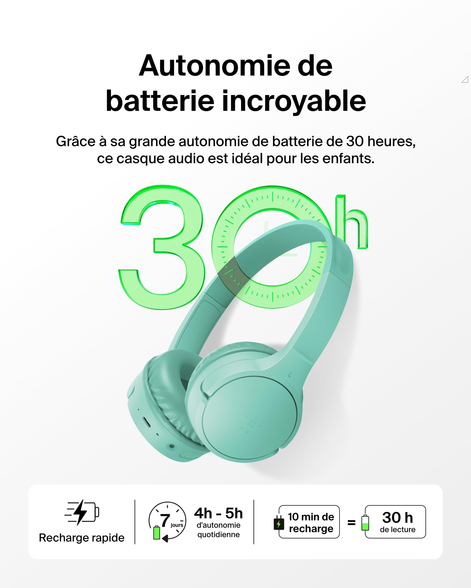 belkin-soundform-mini-casque-audio-sans-fil-pour-enfants-avec-micro-int-gr-vert image 4