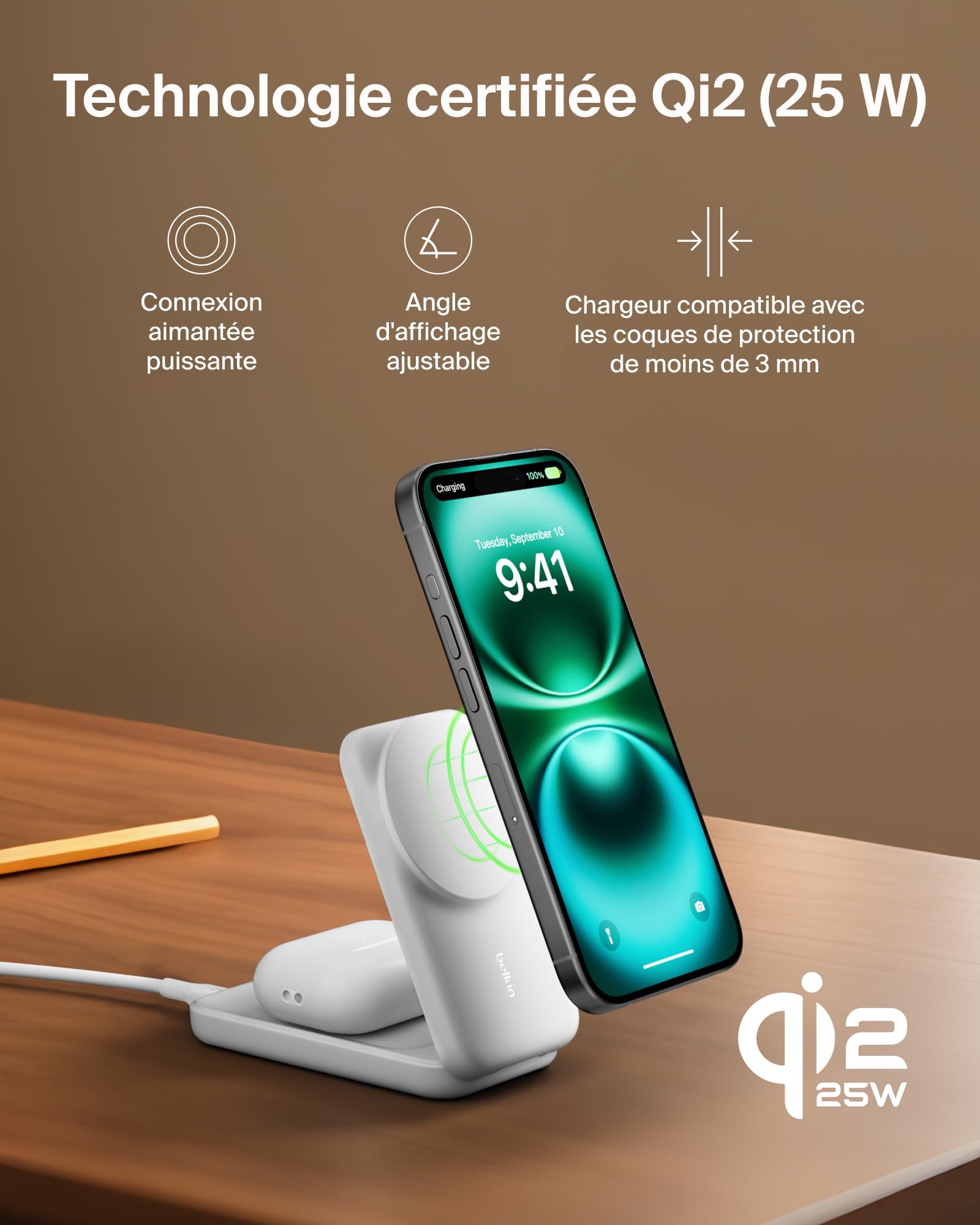 belkin-ultracharge-chargeur-induction-qi2-25-w-station-2-en-1-avec-charge-magsaf image 7