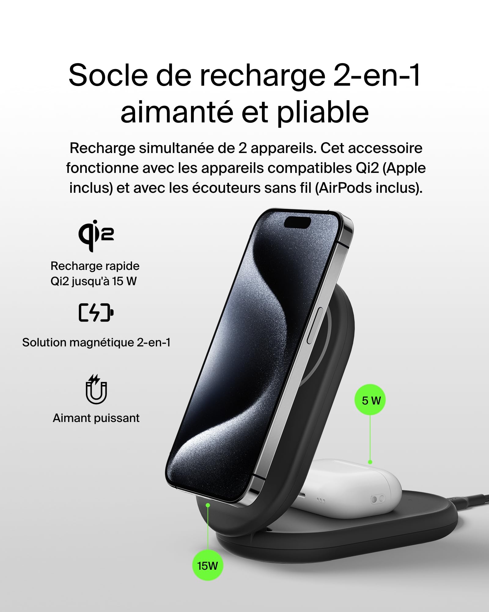 belkin-boostcharge-socle-de-recharge-magn-tique-pliable-qi2-15w-compatible-magsa image 2