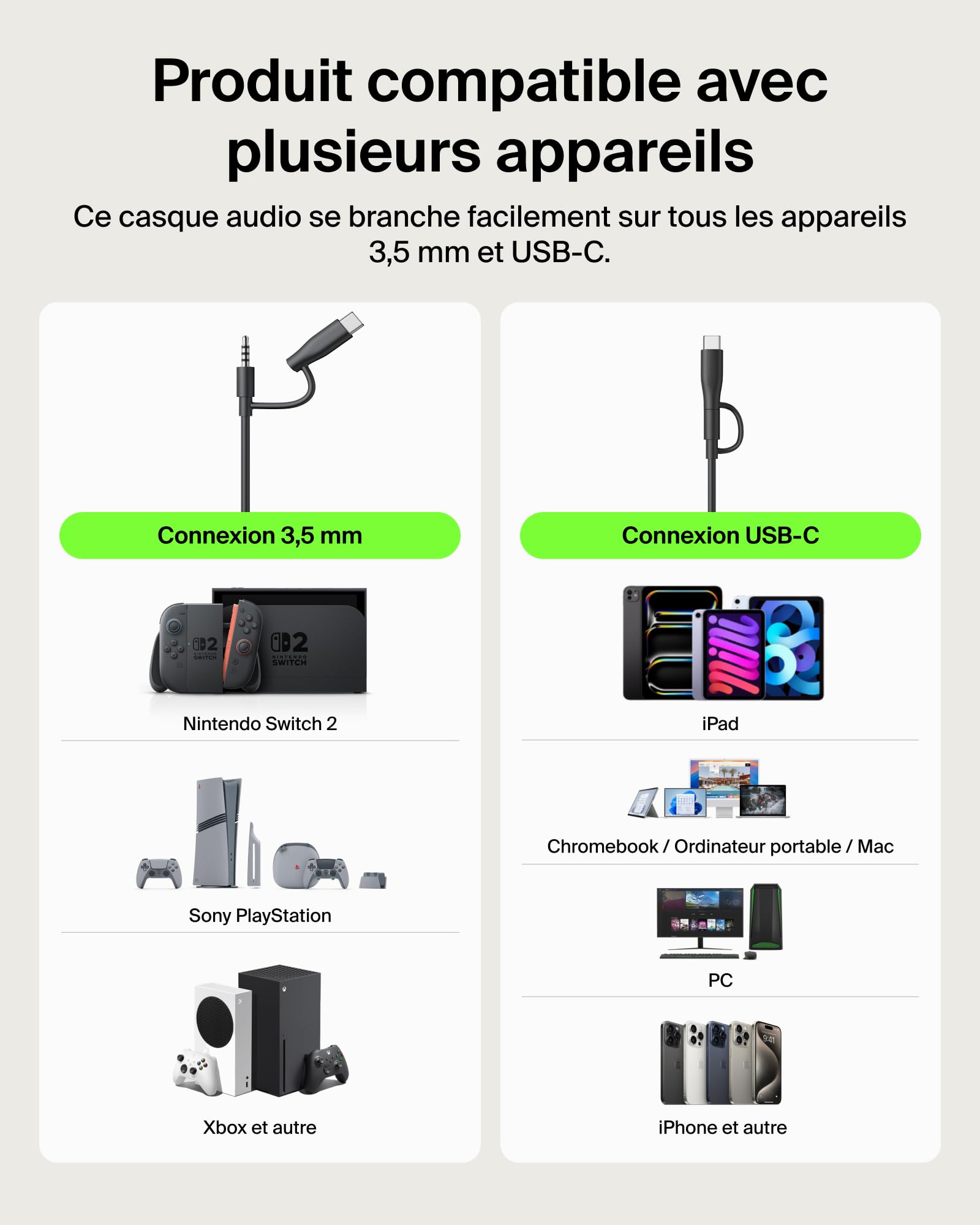 belkin-gaming-casque-audio-filaire-inspire-pour-enfants-usb-c-limiteur-85-db-noi image 2
