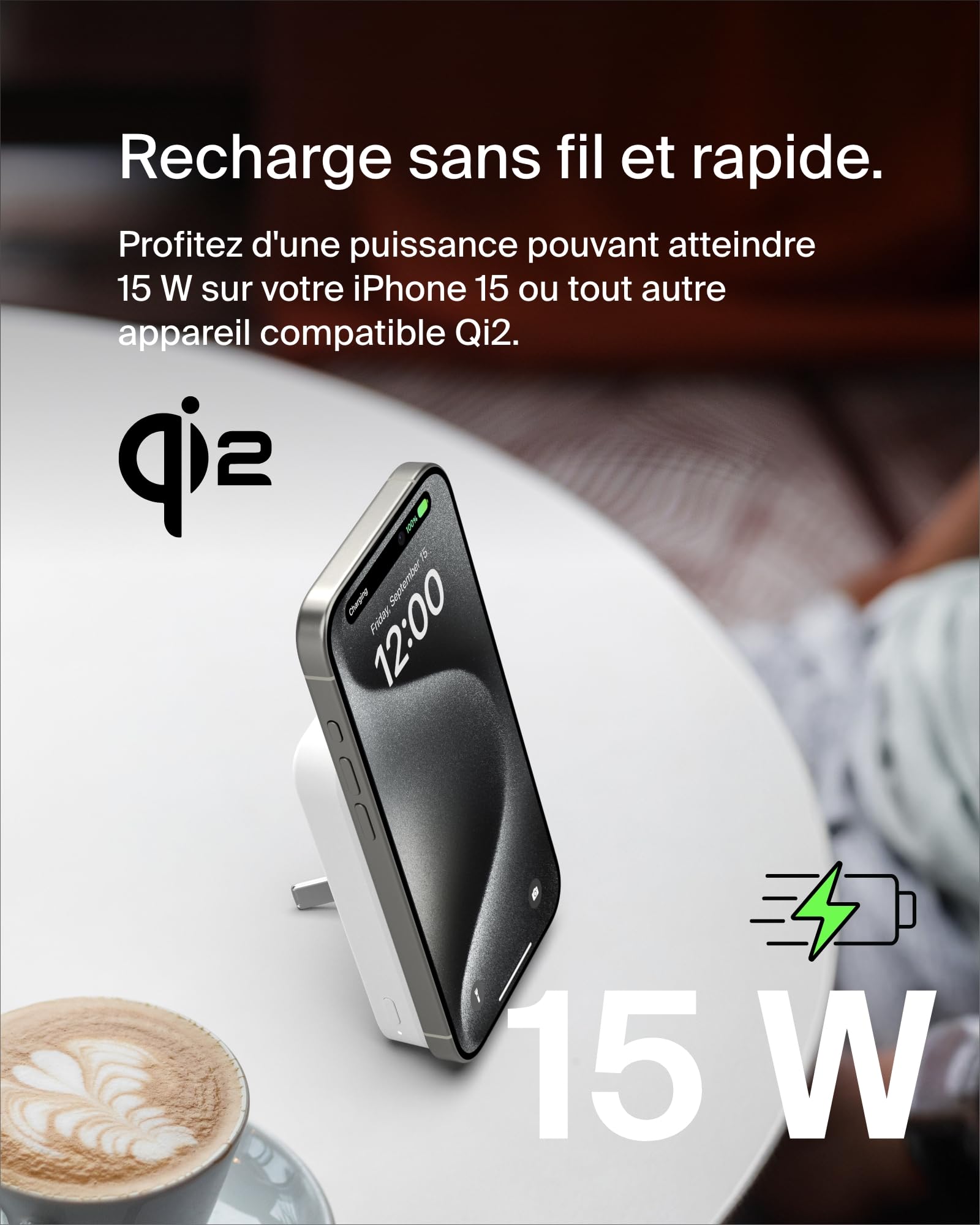 belkin-boostcharge-pro-batterie-externe-qi2-8000mah-avec-support-int-gr image 2