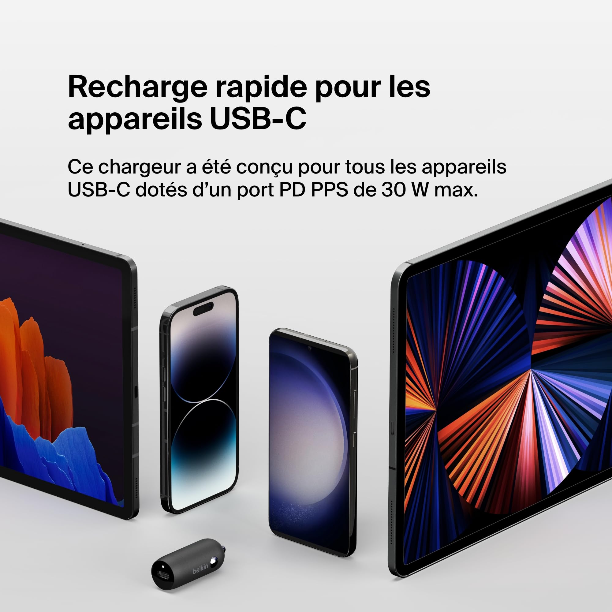 belkin-boostcharge-chargeur-de-voiture-30-w-usb-c-pd-pour-iphone-samsung-google- image 4