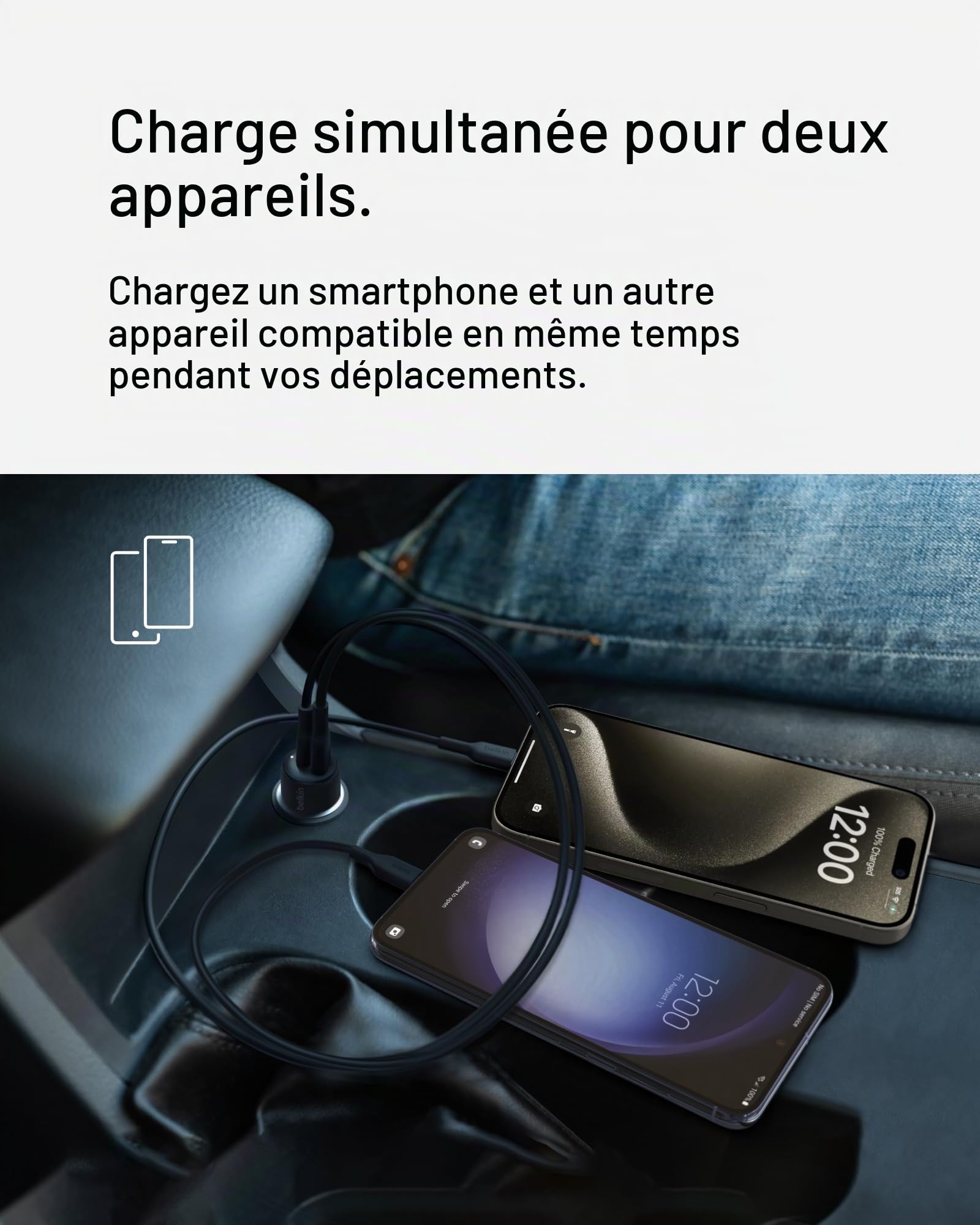 belkin-boostcharge-chargeur-voiture-42-w-usb-c-pd-3-0-avec-pps-double-port-usb-c image 2