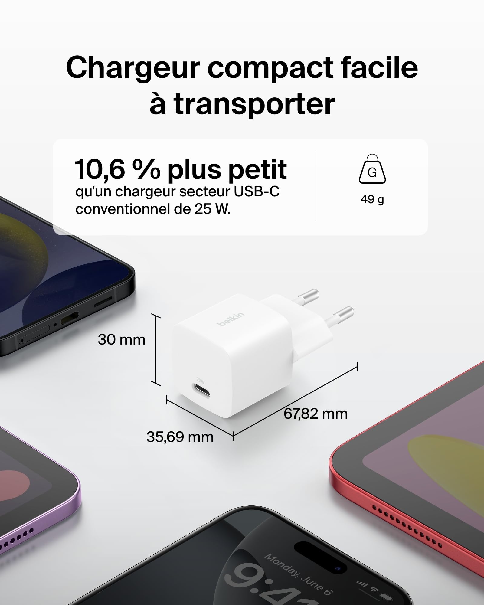 belkin-chargeur-secteur-usb-c-25w-power-delivery-3-0-avec-pps-pour-iphone-samsun image 2