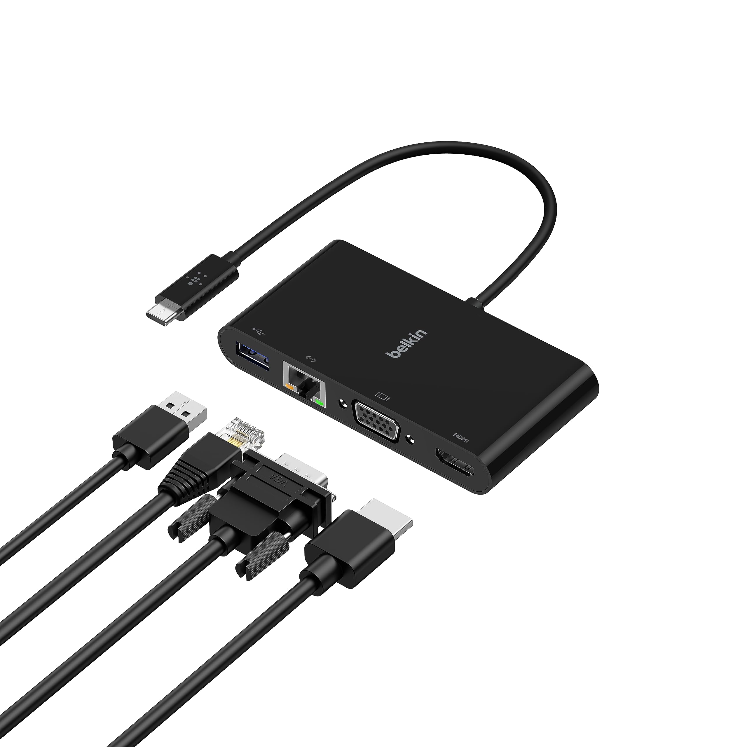 belkin-adaptateur-multim-dia-usb-c-hdmi-vga-usb-a-gbe-noir image 1