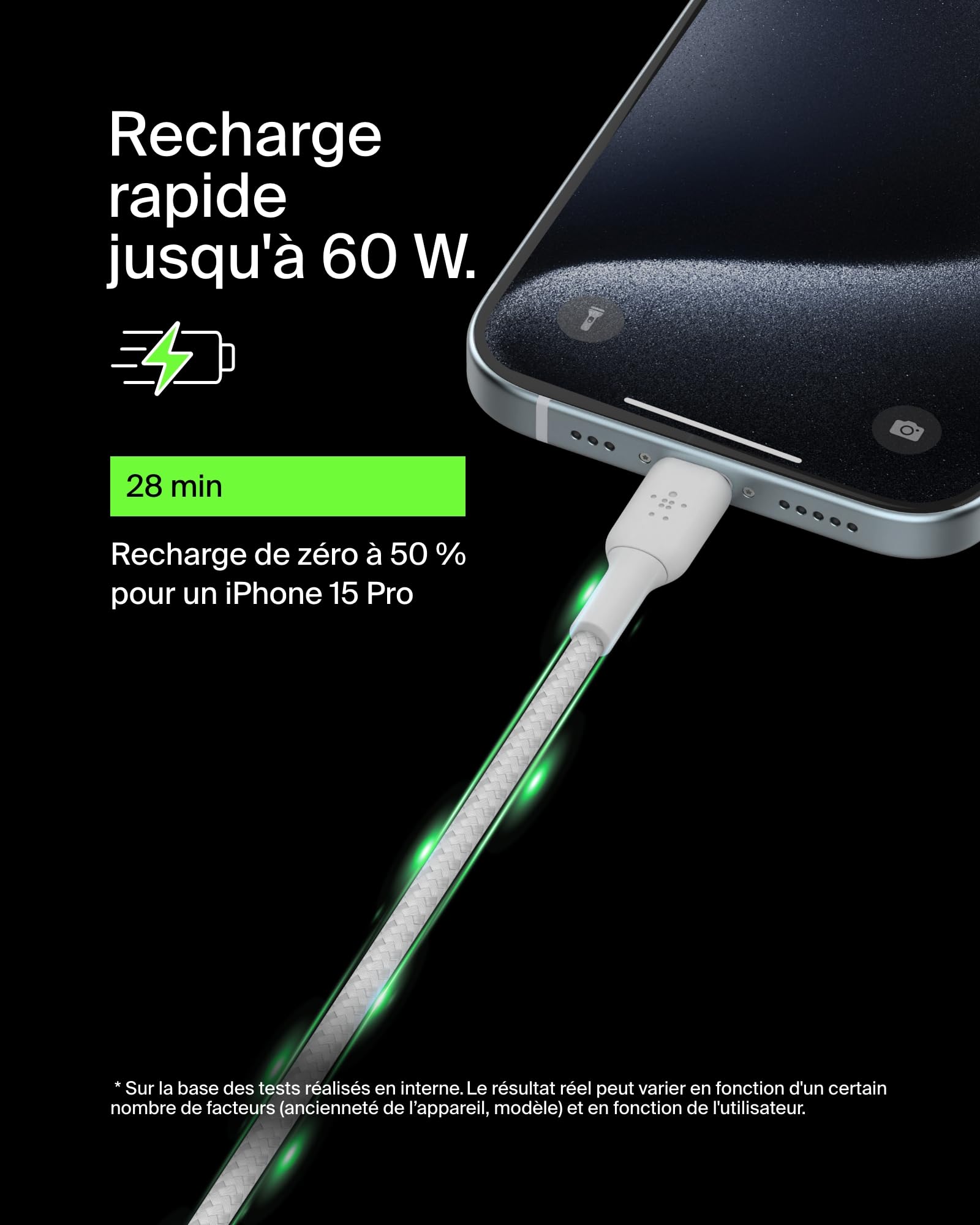 belkin-boostcharge-c-ble-usb-c-vers-usb-c-gaine-tress-e-2-m-blanc image 2
