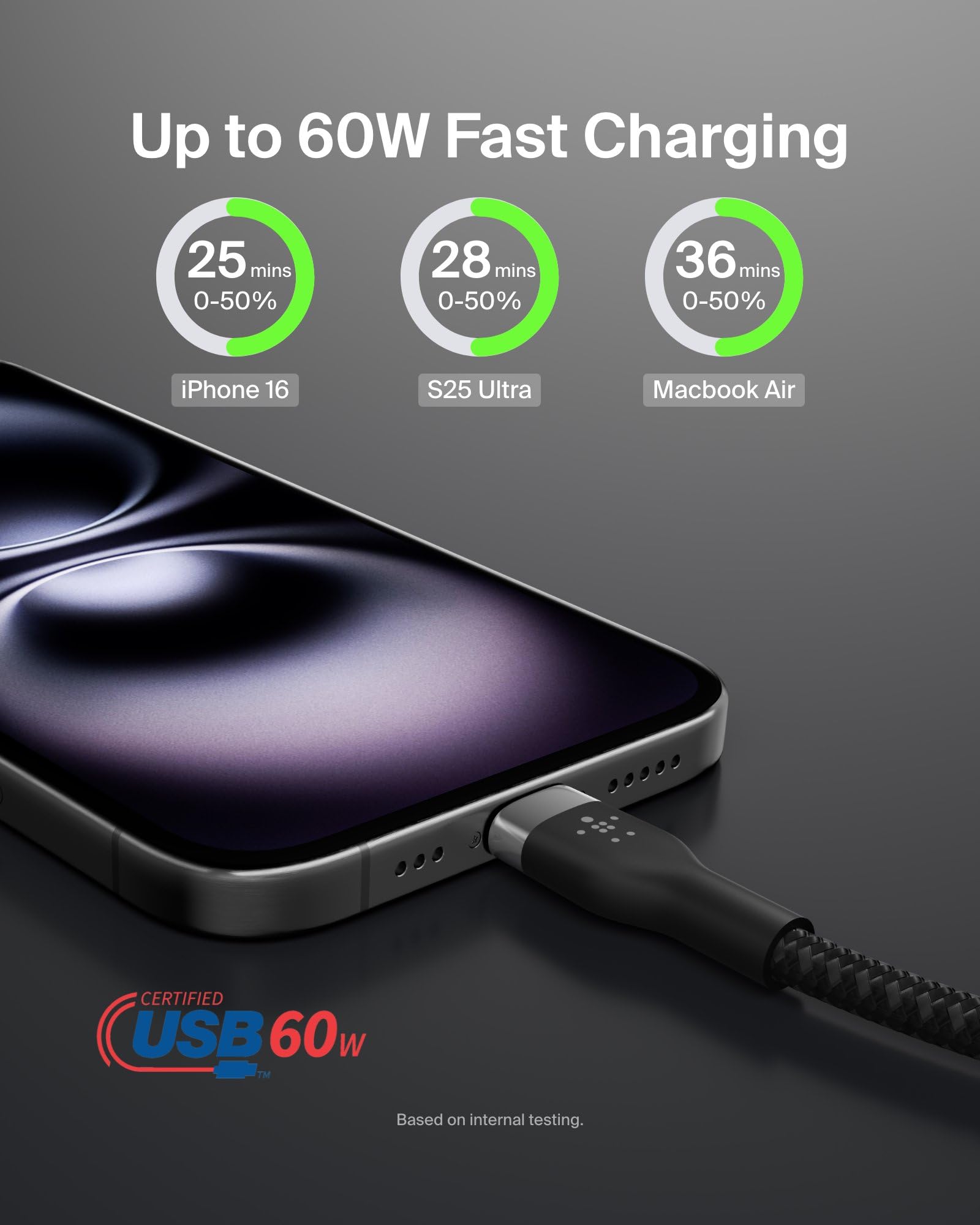belkin-boostcharge-pro-flex-c-ble-usb-c-gaine-tress-e-2-m-noir image 2