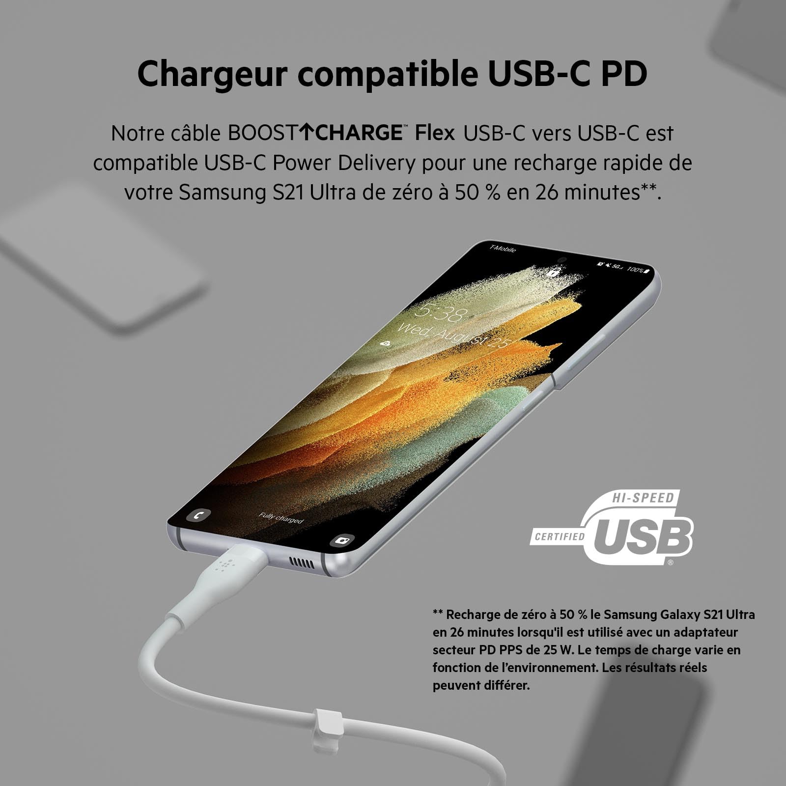 belkin-boostcharge-flex-c-ble-usb-c-vers-usb-c-pack-de-2-1-m-blanc-et-noir-gaine image 4