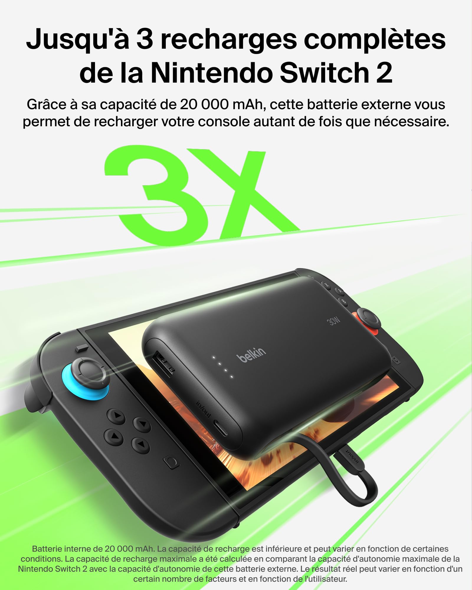 belkin-gaming-batterie-externe-20000mah-30-w-avec-c-ble-usb-c-int-gr-chargeur-po image 2