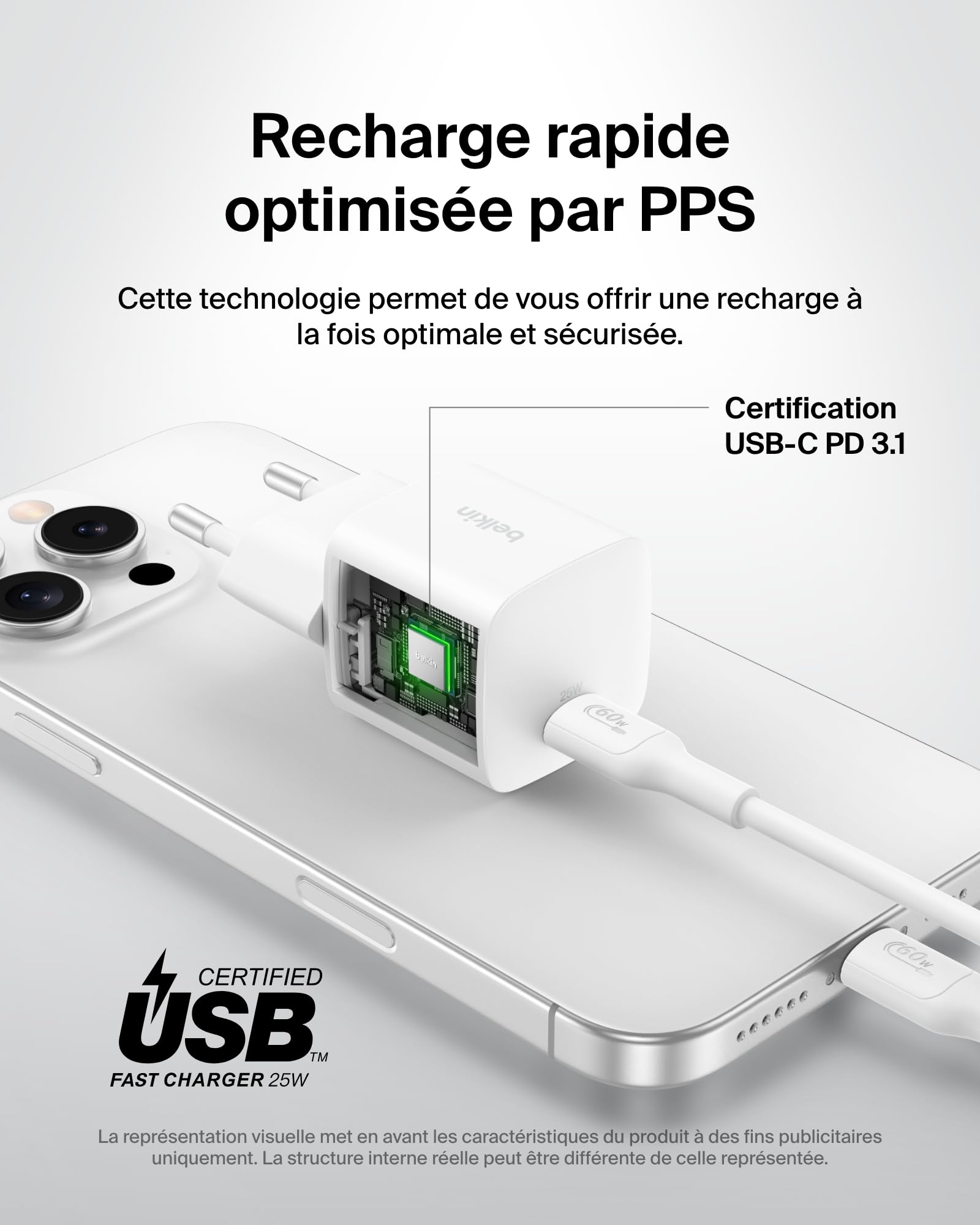 belkin-chargeur-secteur-usb-c-25w-power-delivery-3-0-avec-pps-pour-iphone-samsun image 4