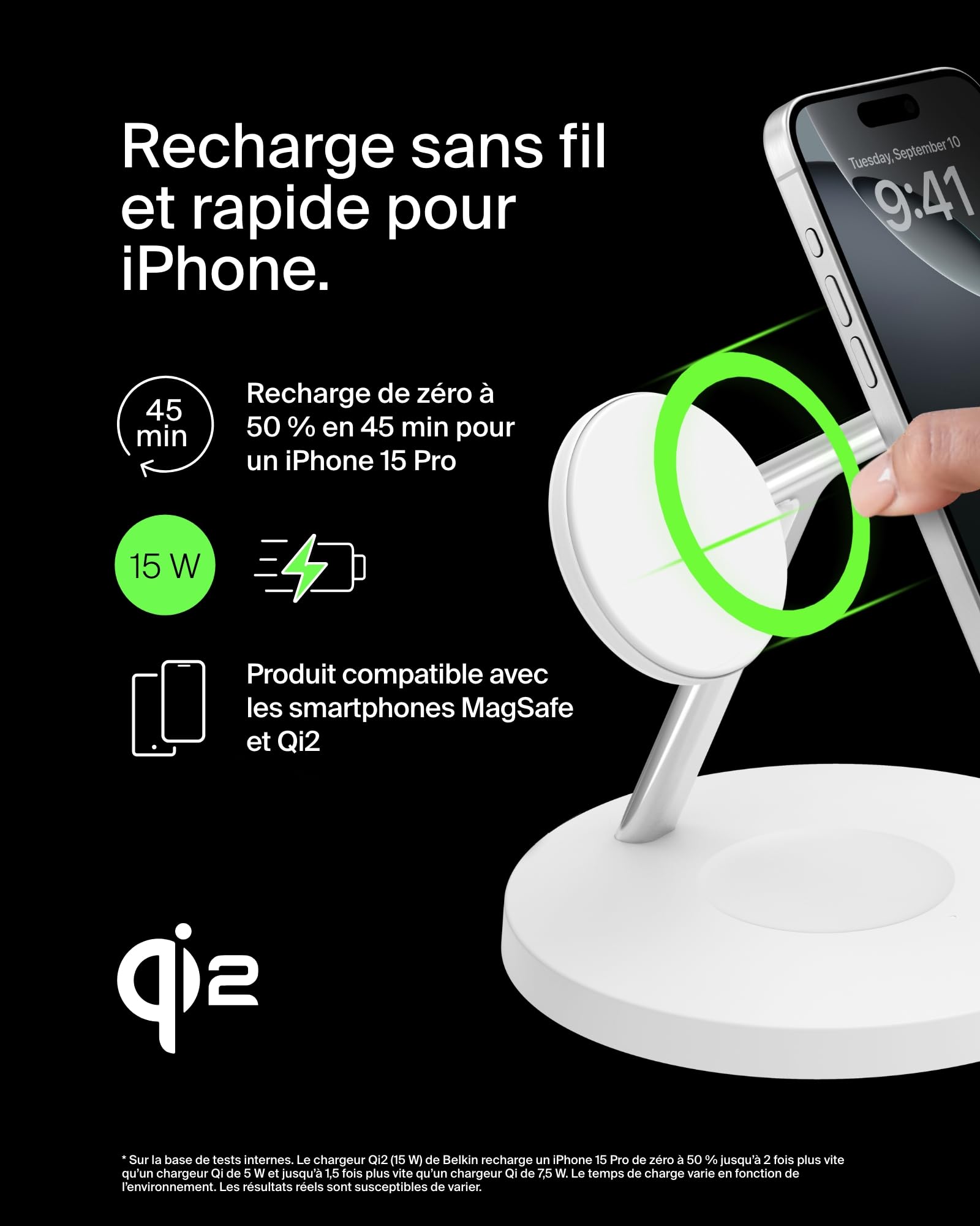 station-de-recharge-belkin-boostcharge-3-en-1-avec-qi2-compatible-magsafe-pour-i image 3