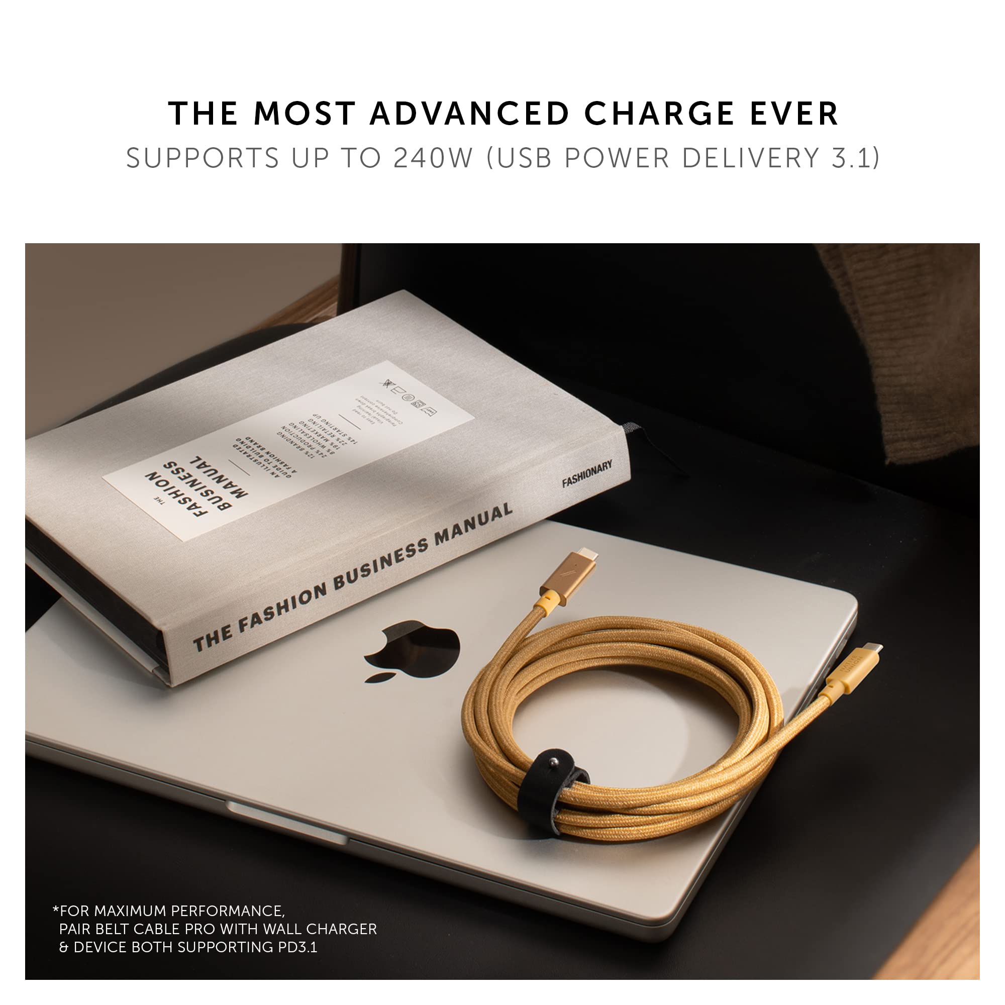 native-union-belt-c-ble-pro-usb-c-usb-c-2-4m-240w-avec-led-et-attache-cuir image 2