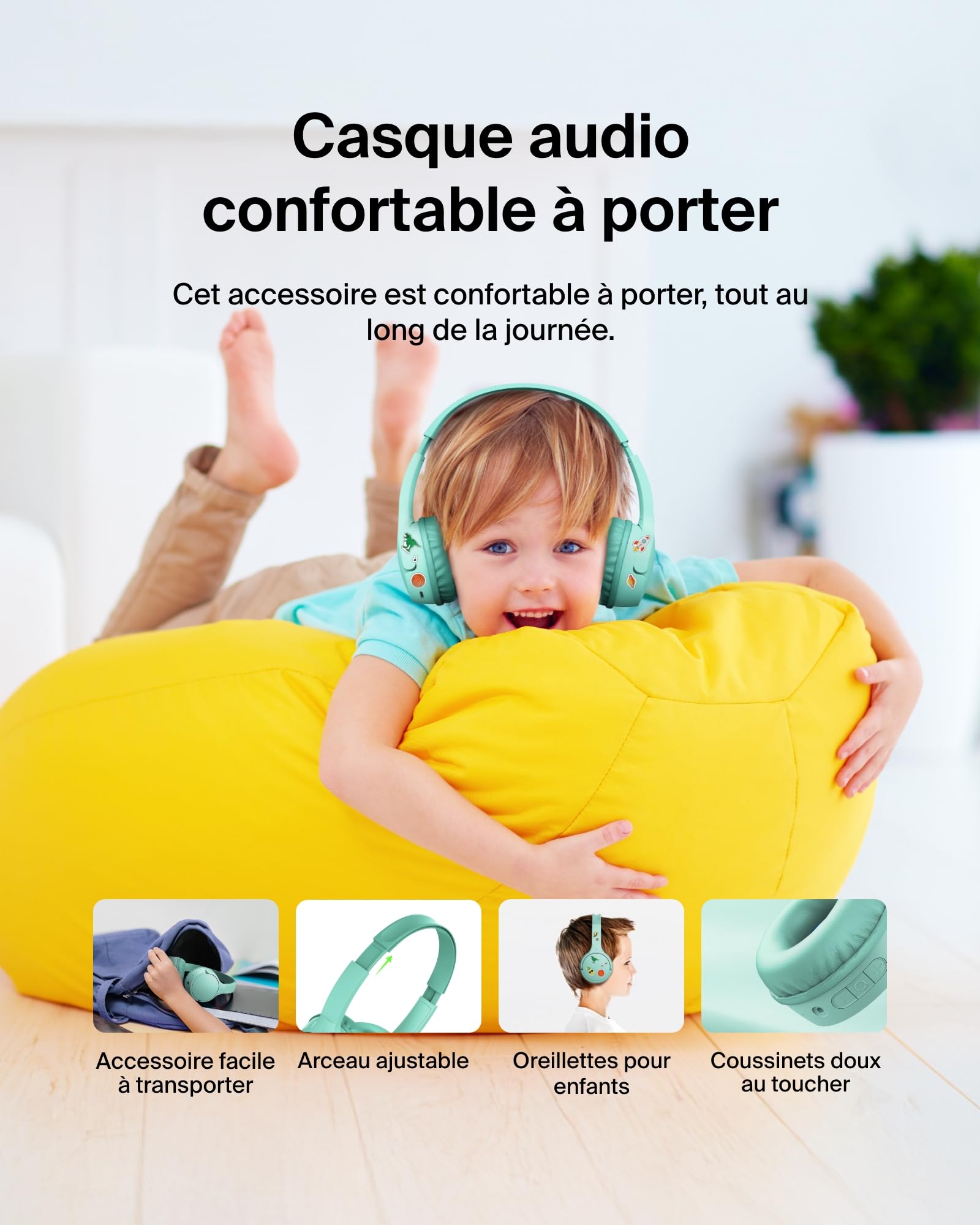 belkin-soundform-mini-casque-audio-sans-fil-pour-enfants-avec-micro-int-gr-vert image 7