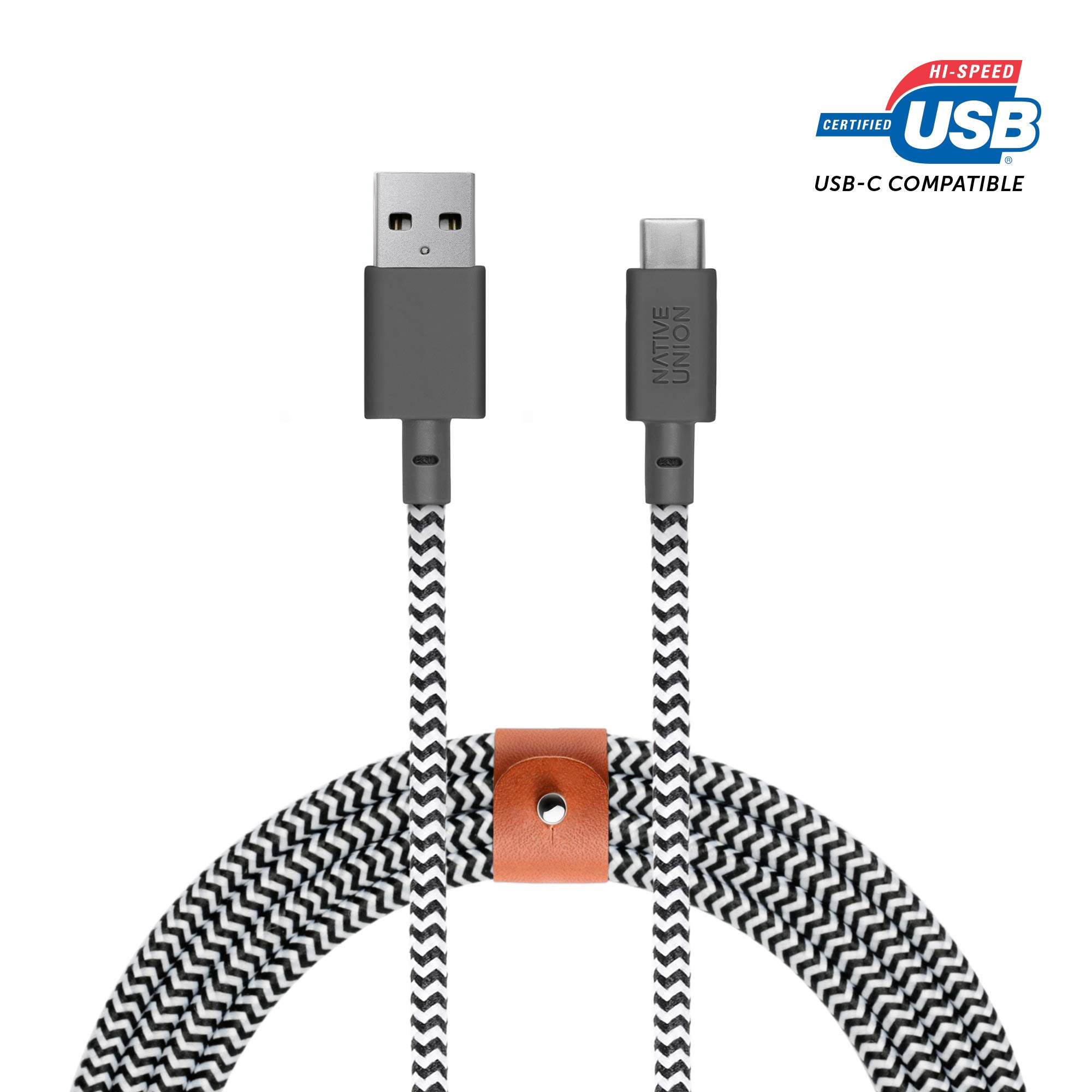 native-union-belt-xl-c-ble-usb-c-vers-usb-a-3m-nylon-tress-dragonne-en-cuir-cosm image 8