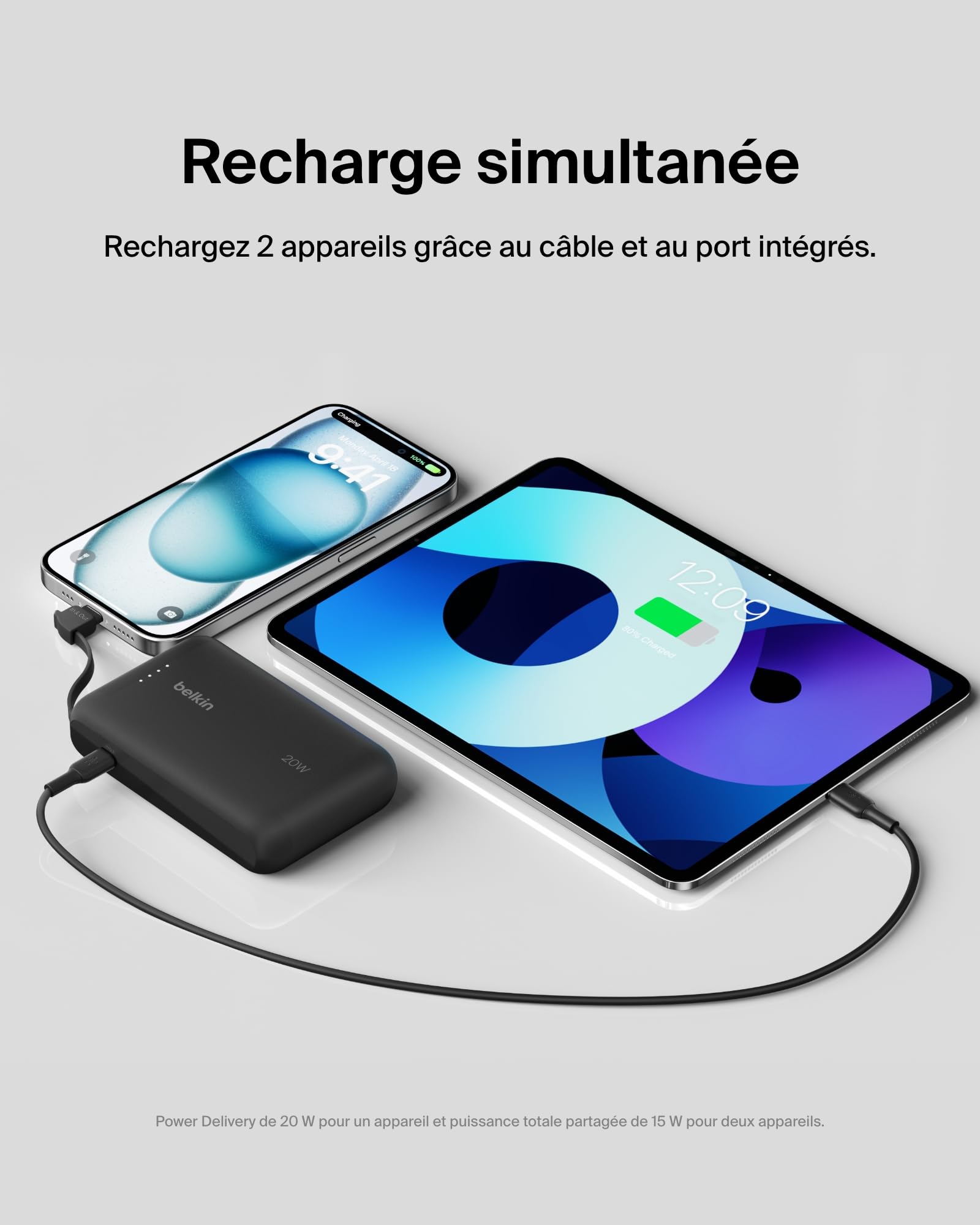 belkin-boostcharge-batterie-externe-10-000-mah-avec-c-ble-usb-c-int-gr-charge-ra image 3