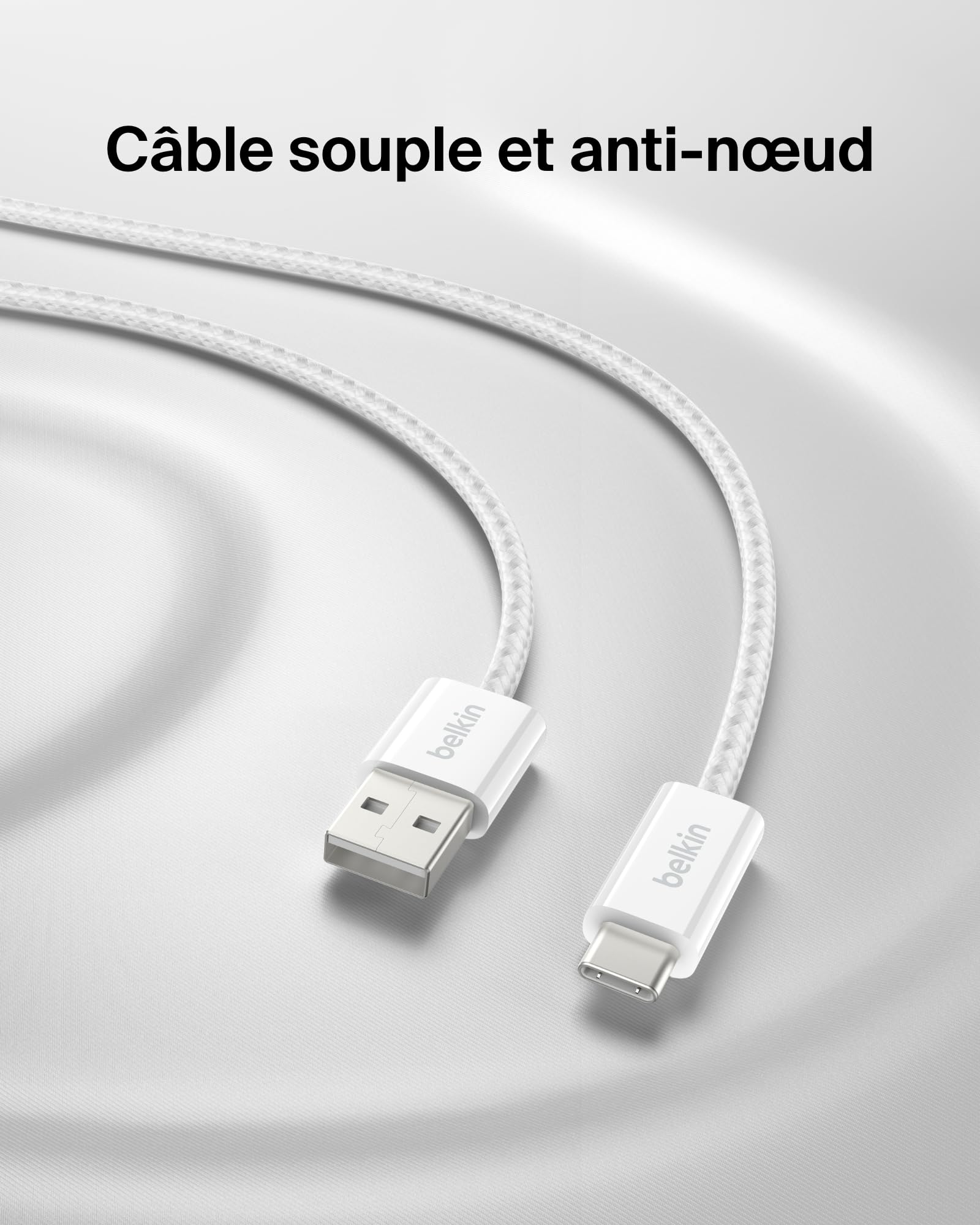 pack-de-2-c-bles-belkin-usb-a-vers-usb-c-tress-s-1-5-m-15-w-doux-au-toucher-blan image 4