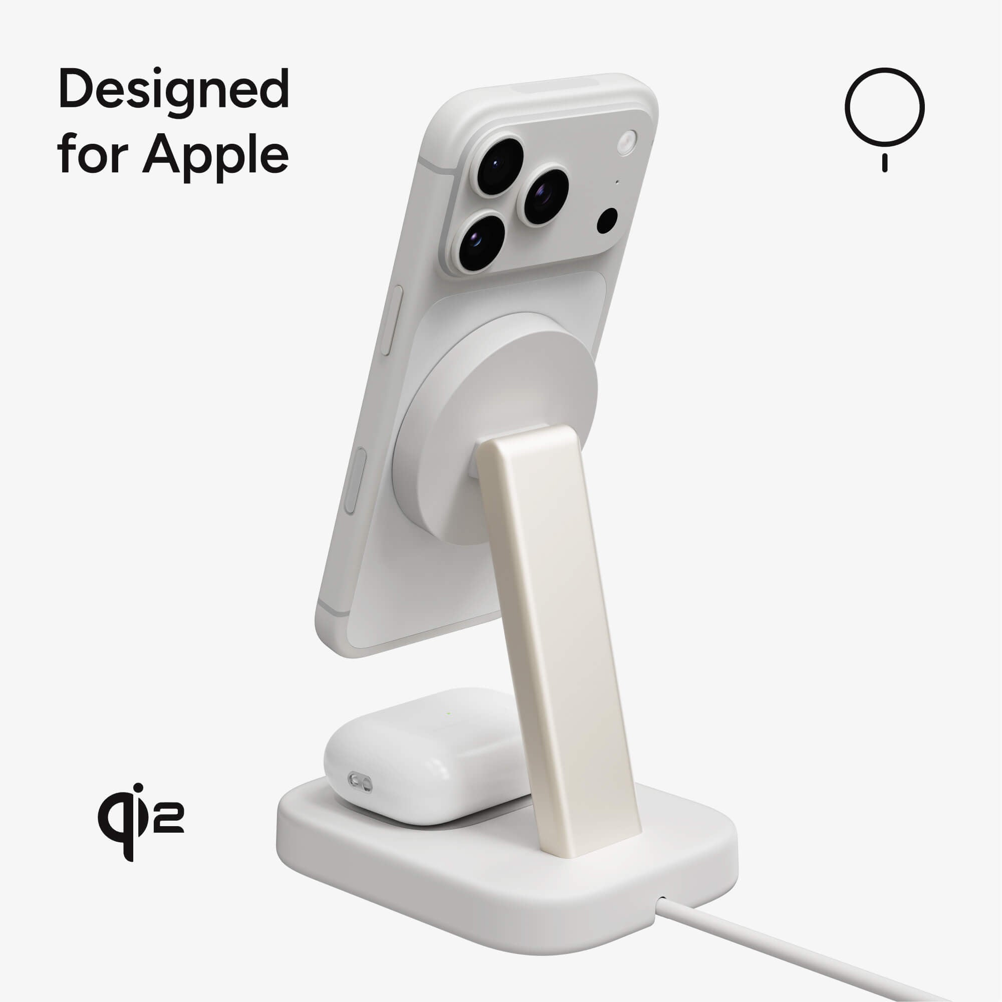 mophie-2-in-1-wireless-charging-stand-pour-iphone-et-airpods-charge-sans-fil-mag image 8