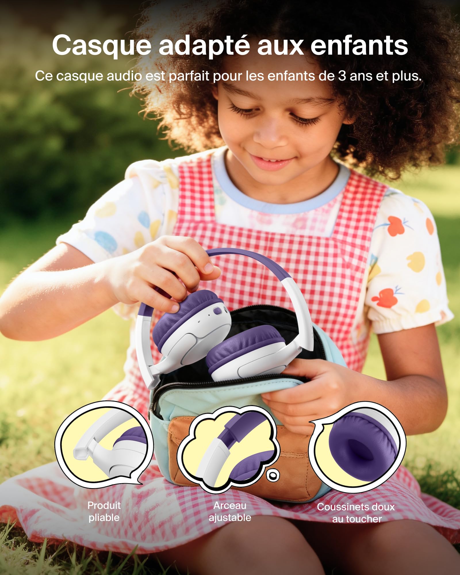 belkin-soundform-mini-2-casque-audio-sans-fil-pour-enfants-bluetooth-55-h-d-auto-2 image 5
