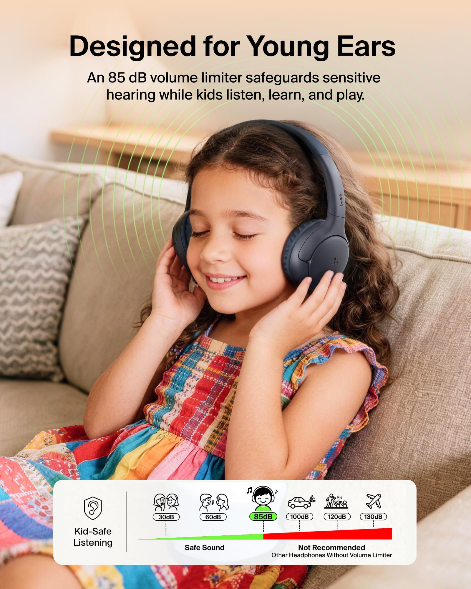belkin-soundform-mini-2-casque-audio-sans-fil-pour-enfants-noir image 3