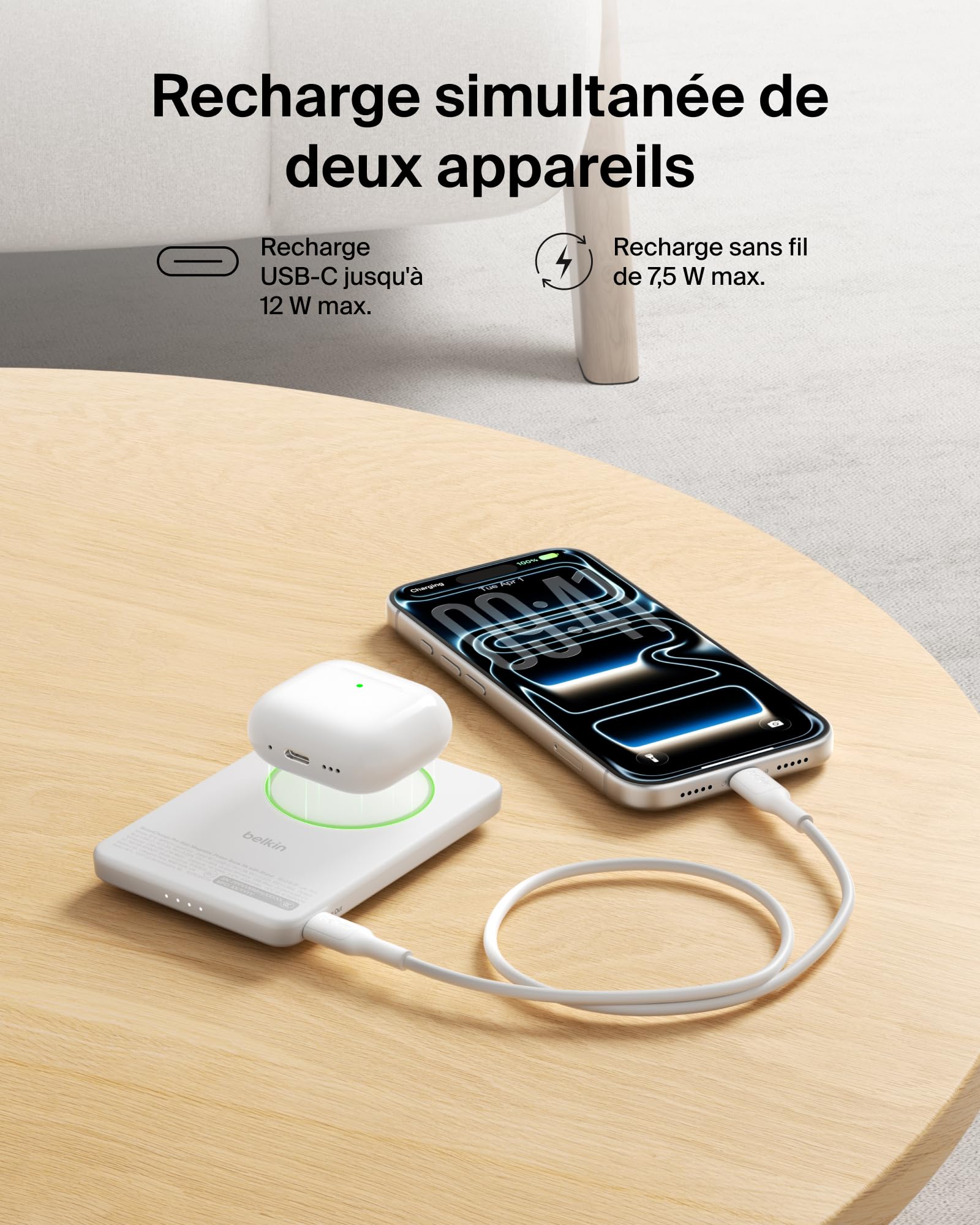 belkin-boostcharge-batterie-externe-qi2-15-w-magn-tique-5-000-mah-avec-b-quille- image 7