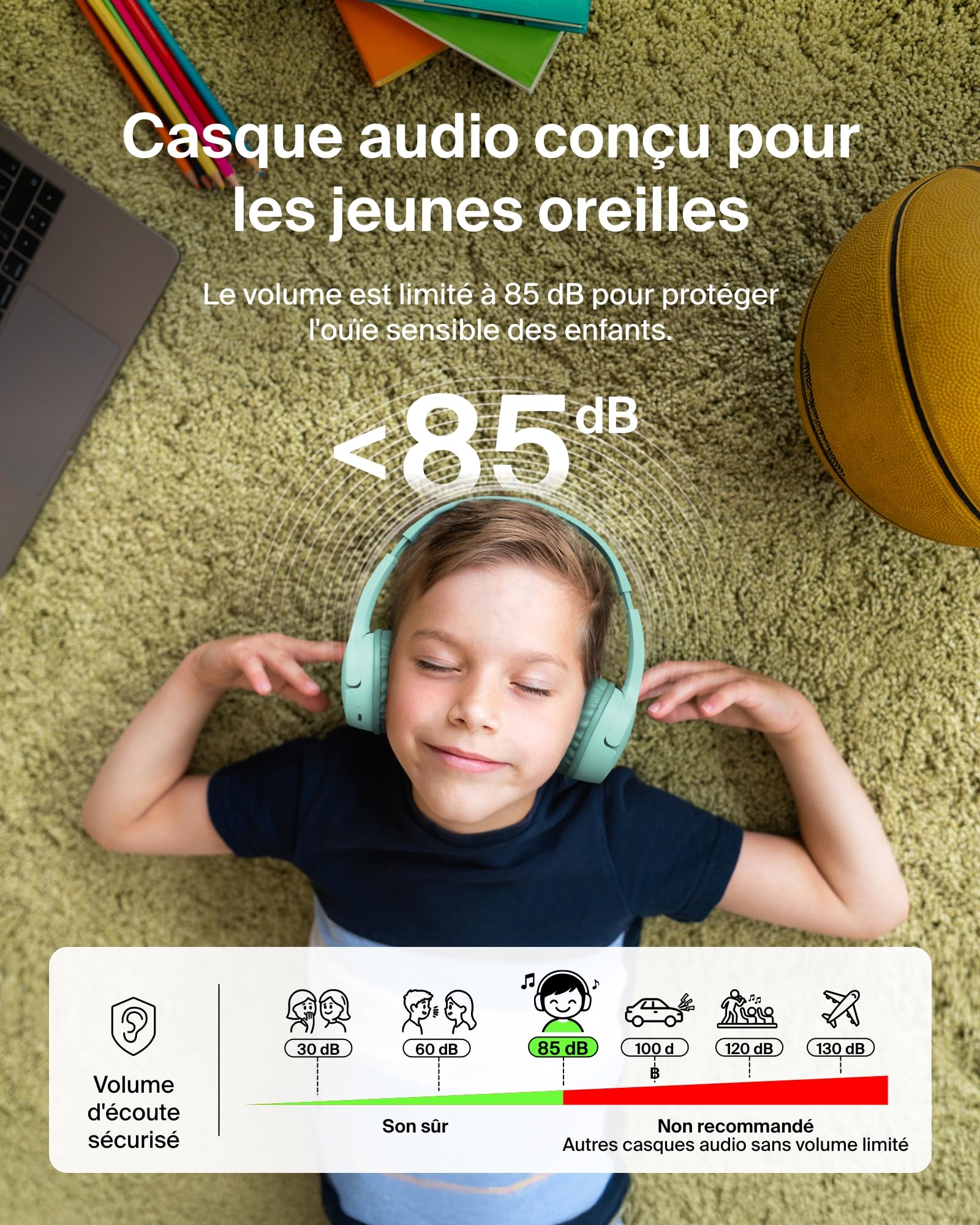 belkin-soundform-mini-casque-audio-sans-fil-pour-enfants-avec-micro-int-gr-vert image 3