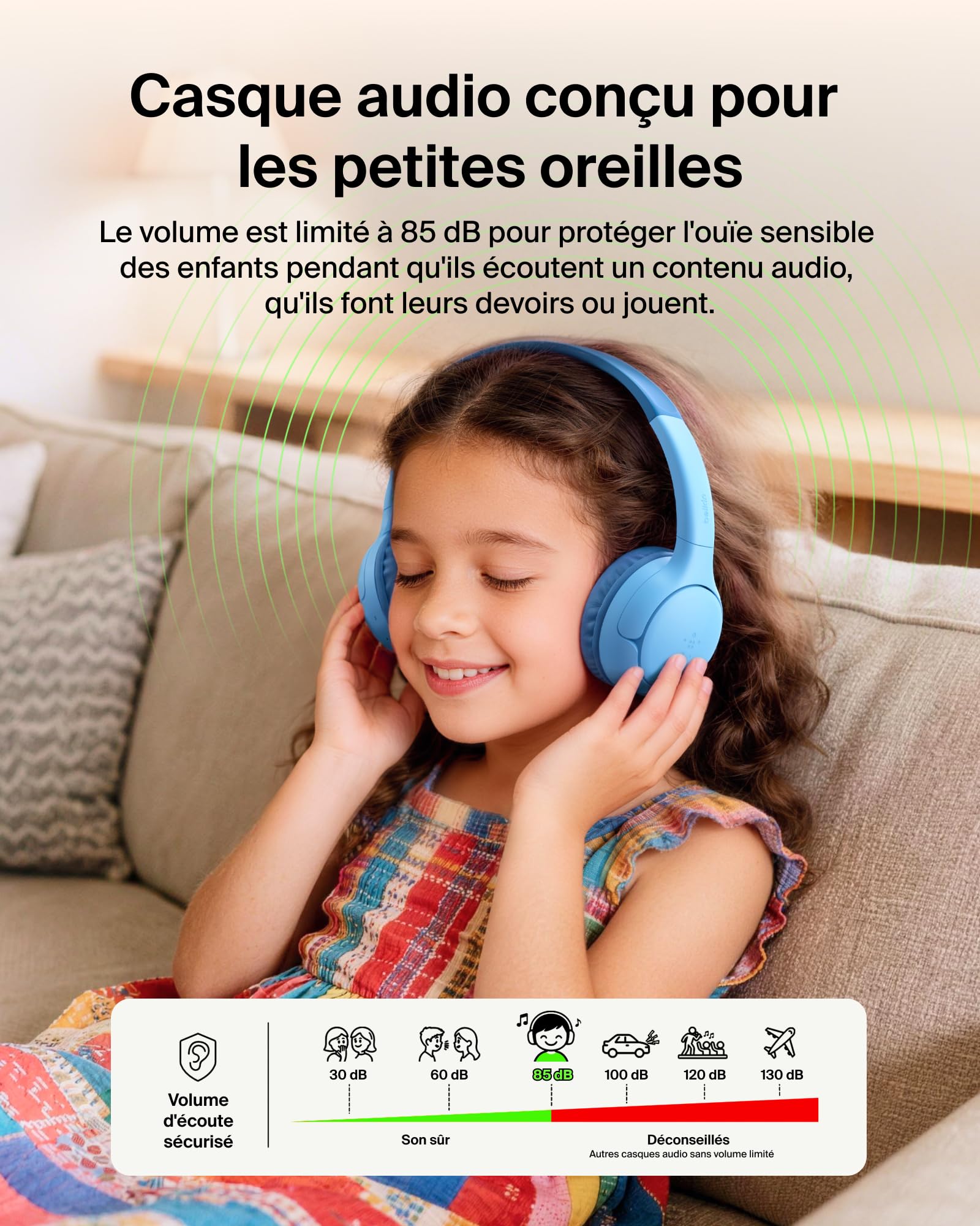 belkin-soundform-mini-2-casque-audio-sans-fil-pour-enfants-bluetooth-55-h-d-auto-3 image 3