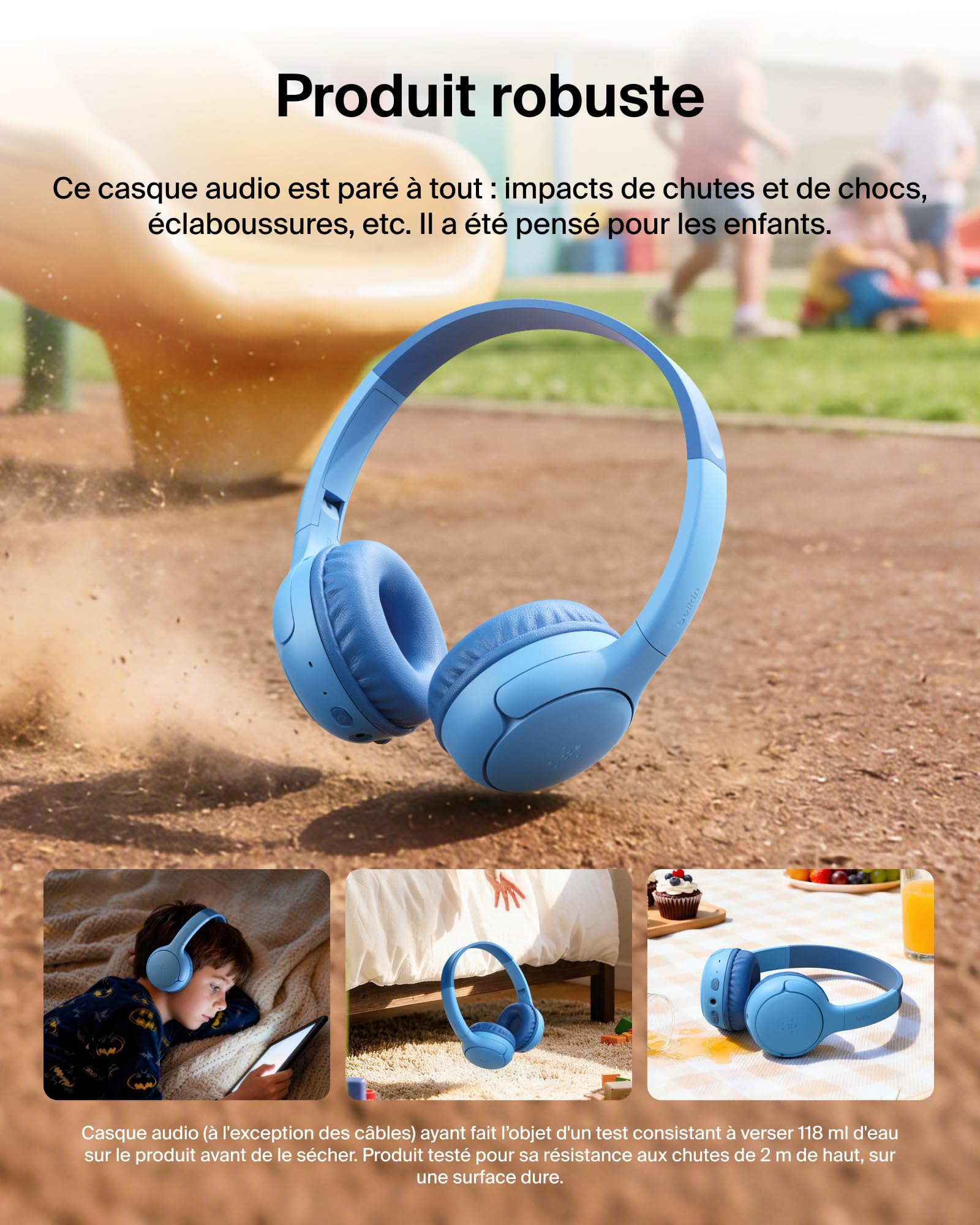 belkin-soundform-mini-2-casque-audio-sans-fil-pour-enfants-bluetooth-55-h-d-auto-3 image 6