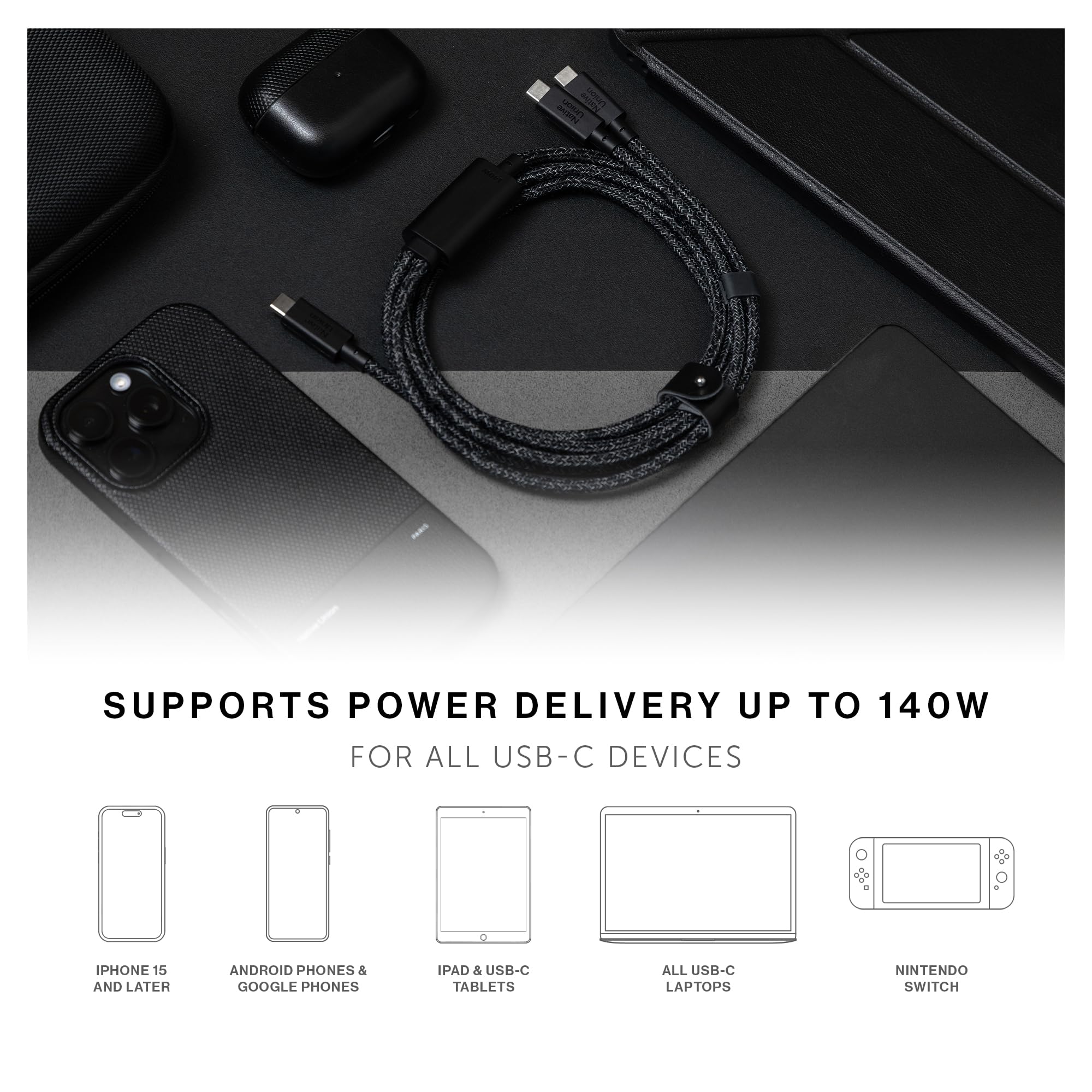 native-union-belt-cable-2-en-1-usb-c-double-usb-c-2-m-140w-mat-riaux-recycl-s-ze image 3