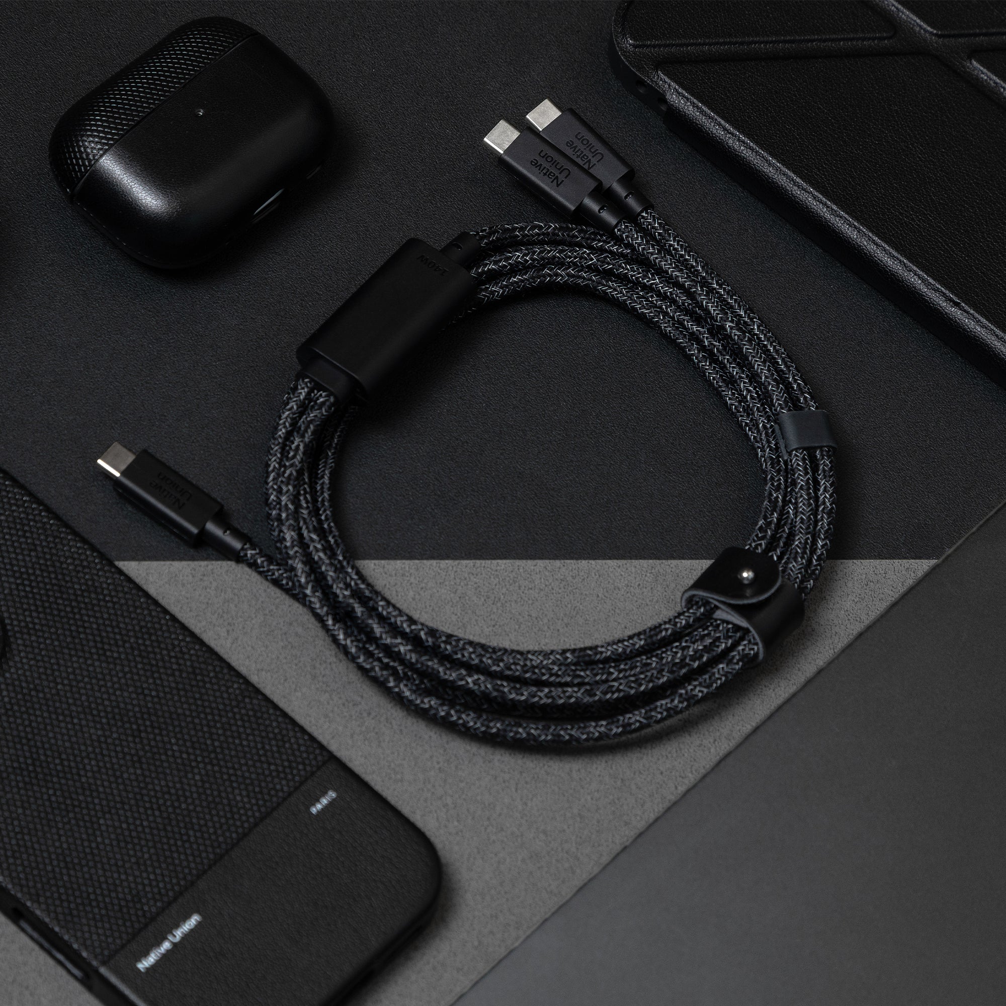 c-ble-2-en-1-belt-cable-native-union-usb-c-vers-usb-c-140w-avec-connecteur-doubl image 8
