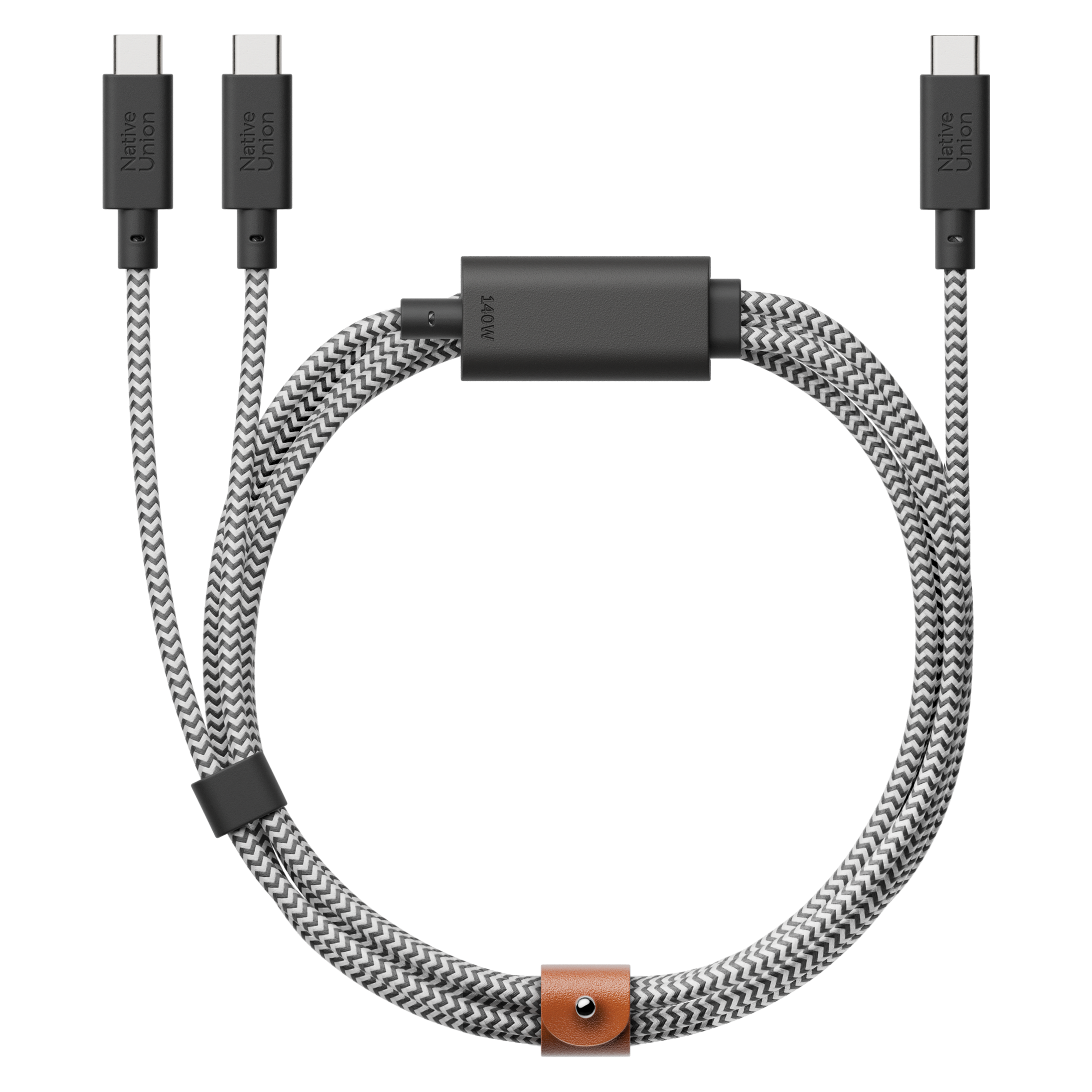 c-ble-2-en-1-belt-cable-native-union-usb-c-vers-usb-c-140w-avec-connecteur-doubl image 2