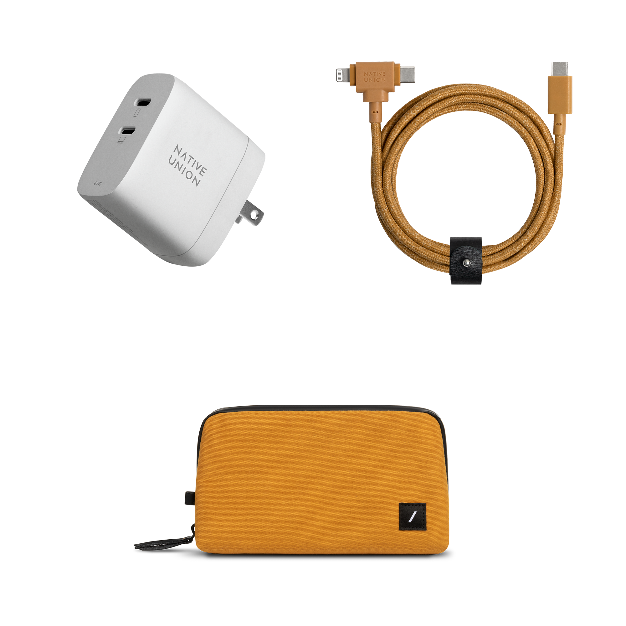 native-union-the-traveler-ensemble-voyage-avec-chargeur-gan-67w-c-ble-2-en-1-et- image 1