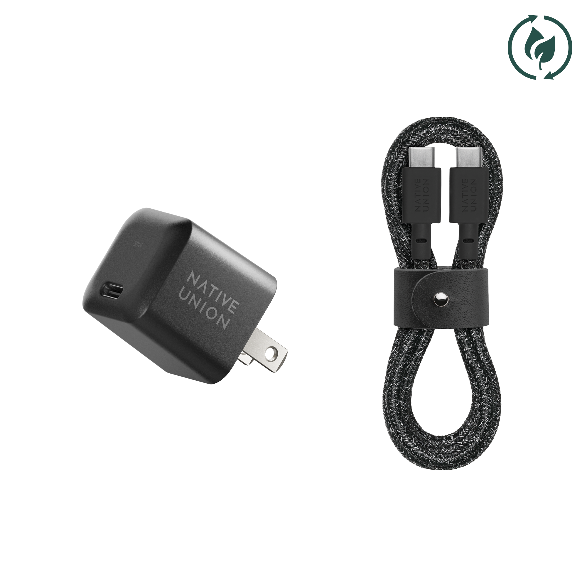 native-union-fast-gan-charger-pd-30w-avec-c-ble-usb-c image 1