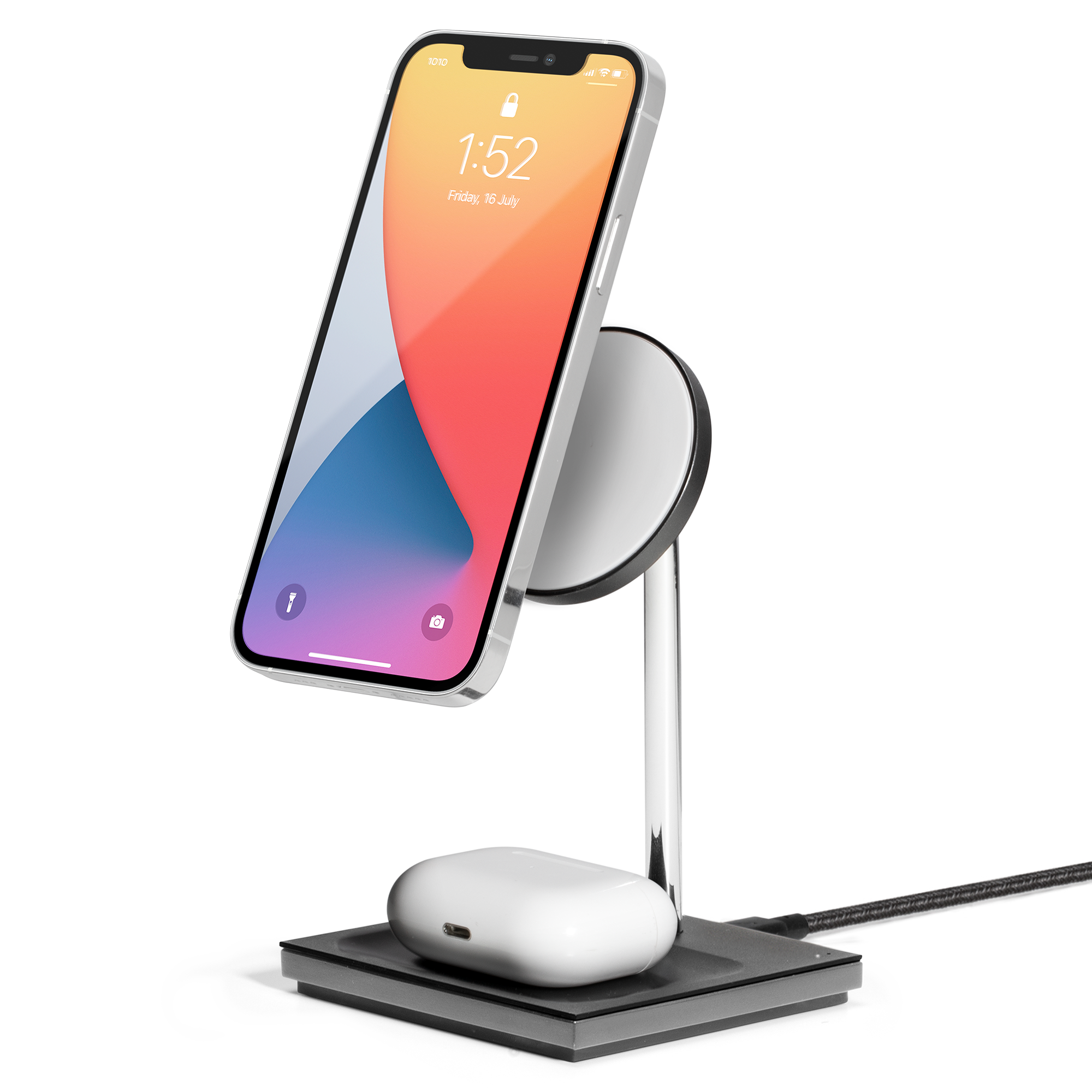 chargeur-sans-fil-magn-tique-2-en-1-snap-de-native-union-pour-iphone-et-airpods image 1
