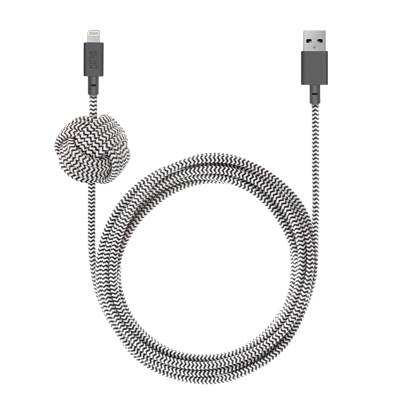 native-union-night-cable-usb-a-vers-lightning-3-m-packaging-responsable image 1