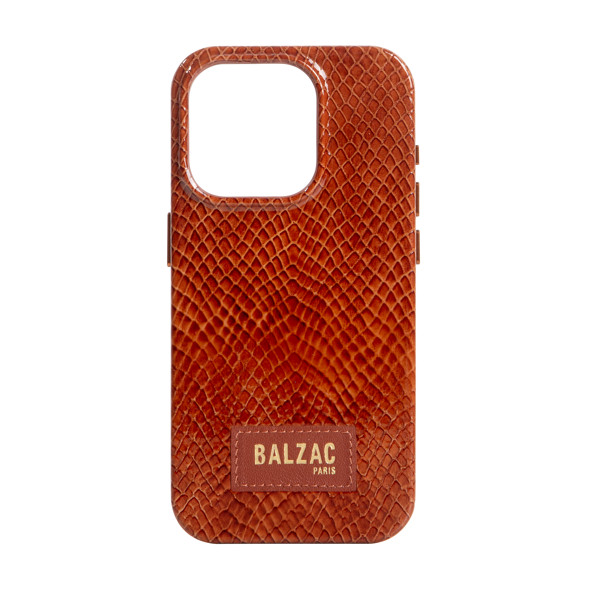 native-union-x-balzac-paris-coque-embossed-cognac-pour-iphone-15 image 1